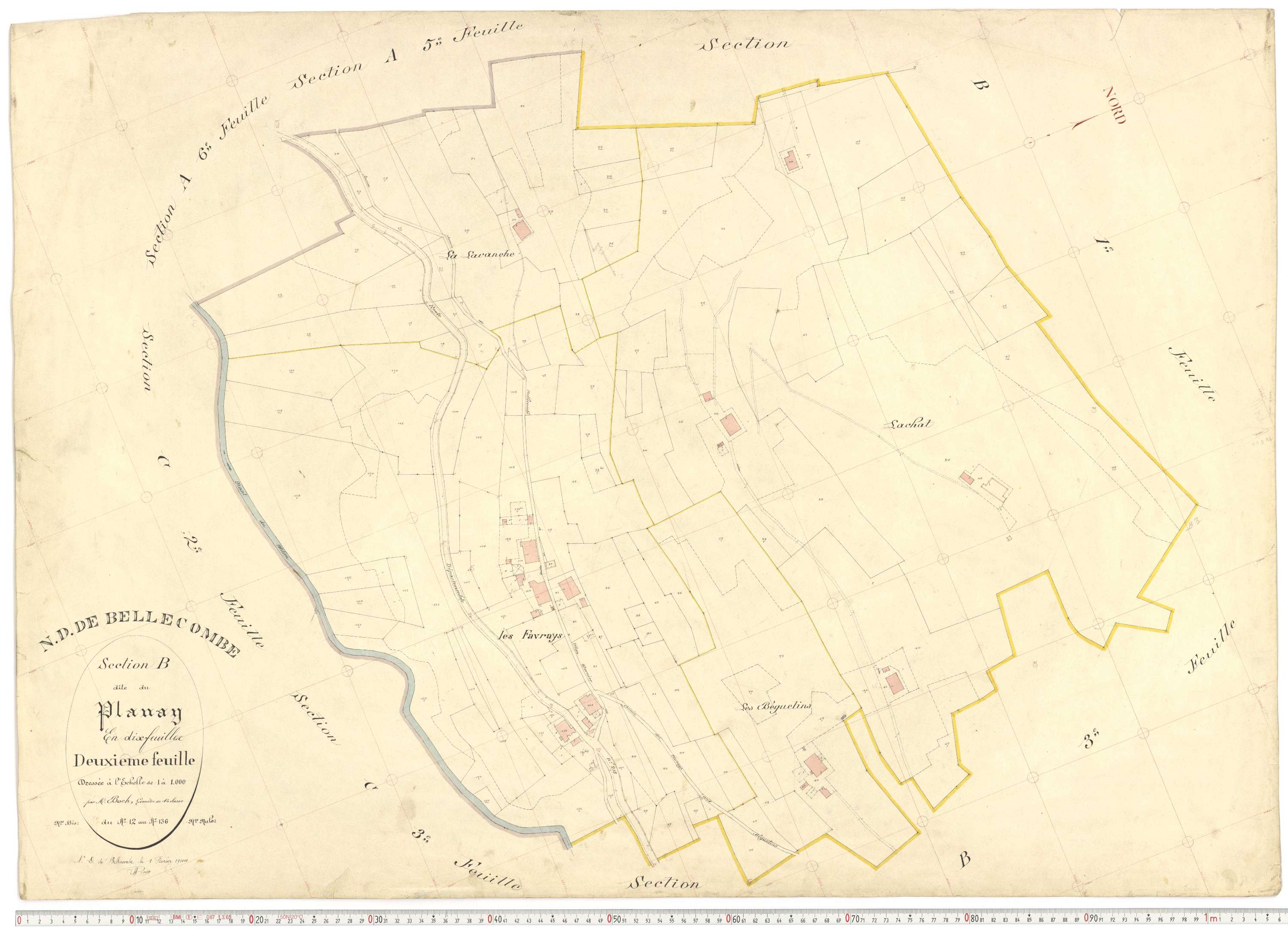 Notre-Dame-de-Bellecombe - Plans cadastraux du premier cadastre français.
