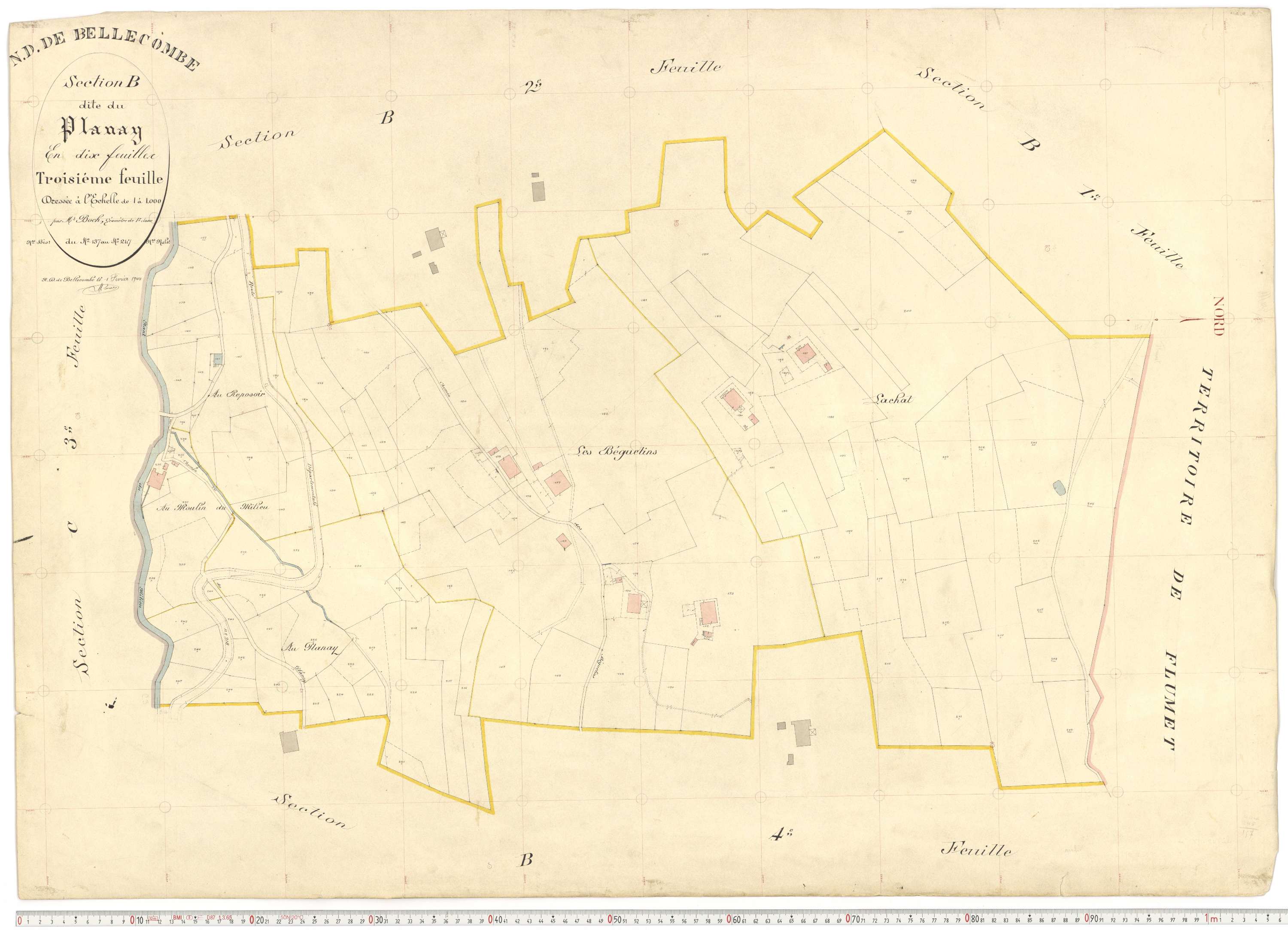 Notre-Dame-de-Bellecombe - Plans cadastraux du premier cadastre français.