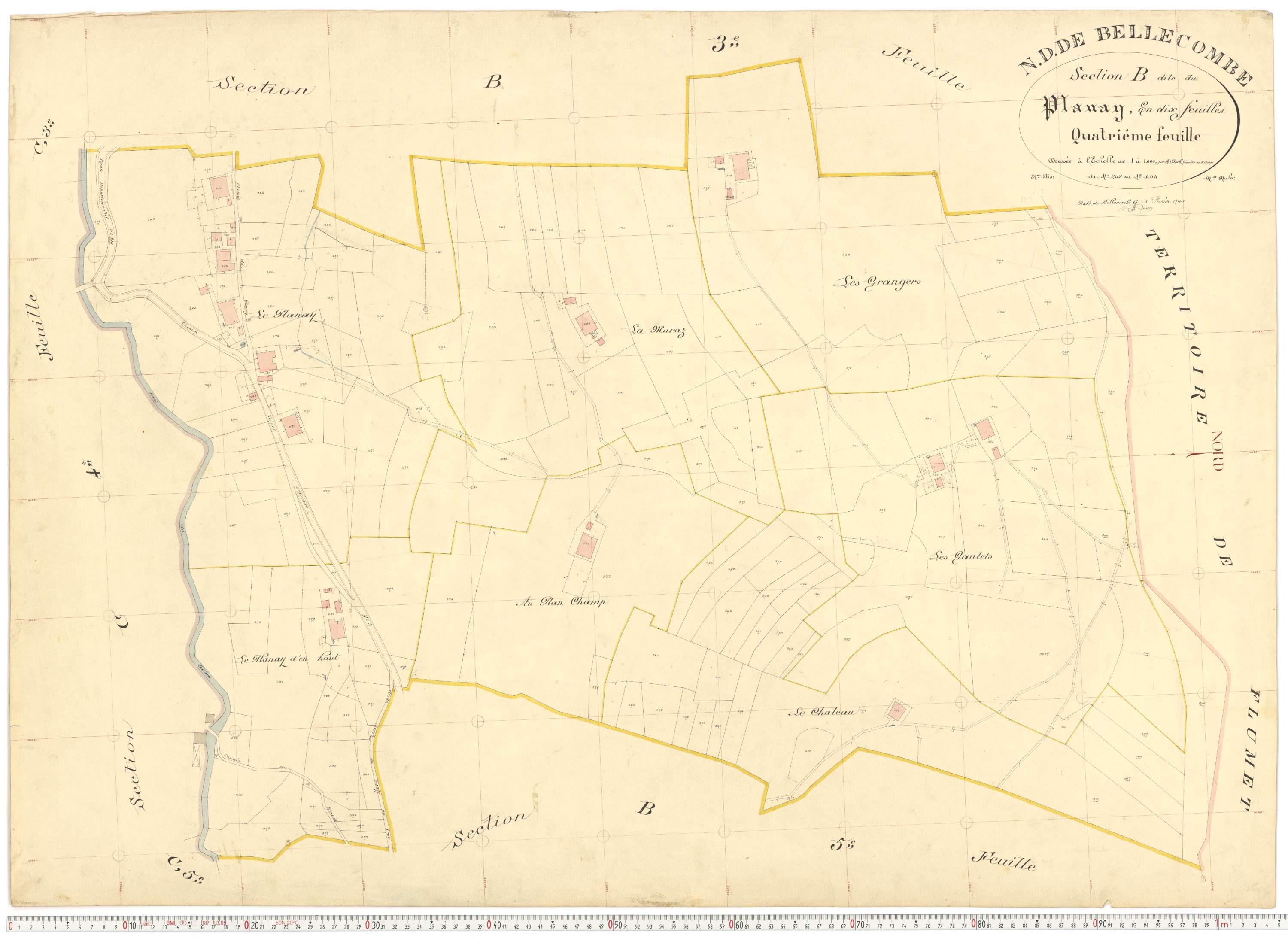 Notre-Dame-de-Bellecombe - Plans cadastraux du premier cadastre français.