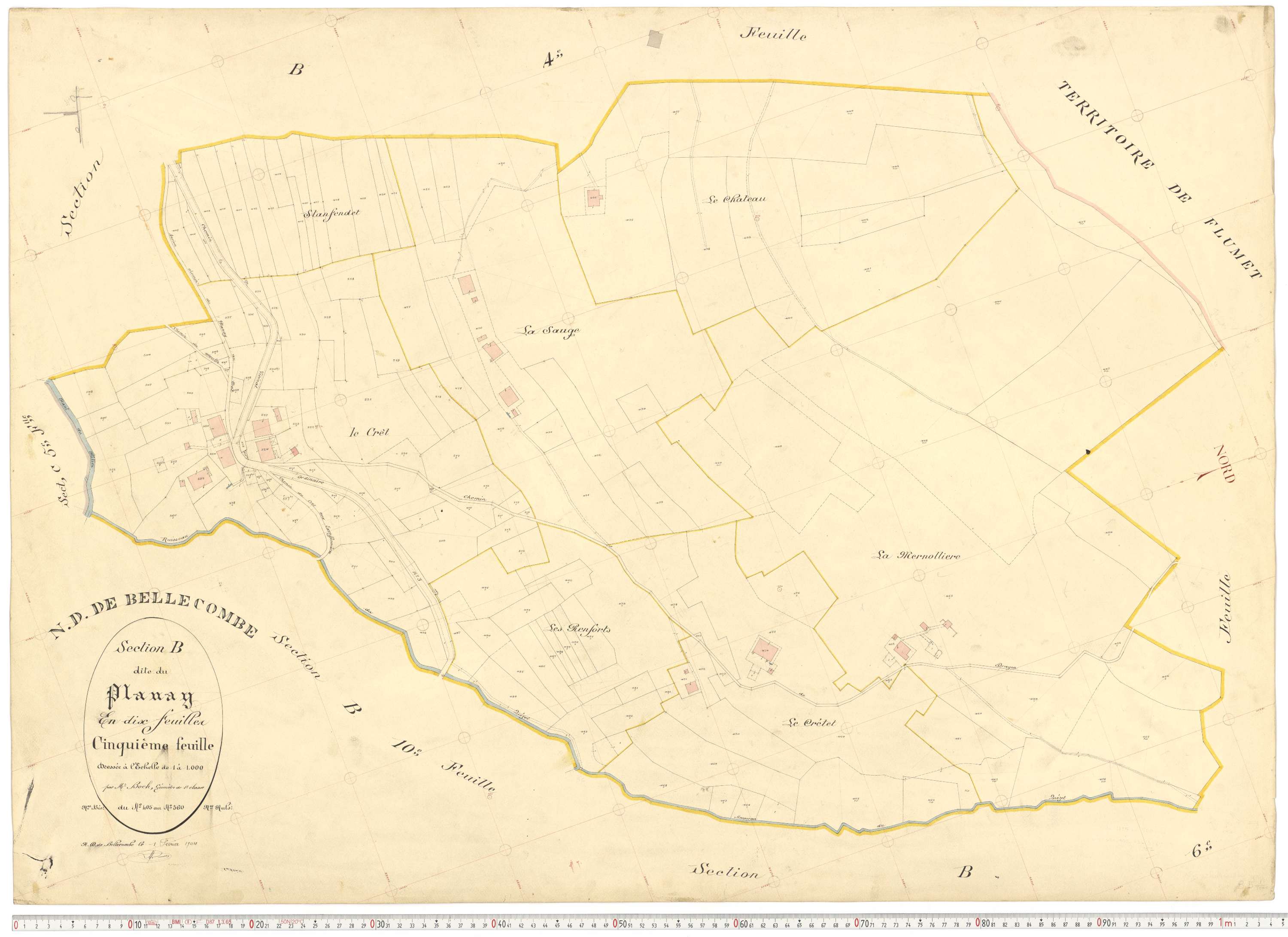 Notre-Dame-de-Bellecombe - Plans cadastraux du premier cadastre français.