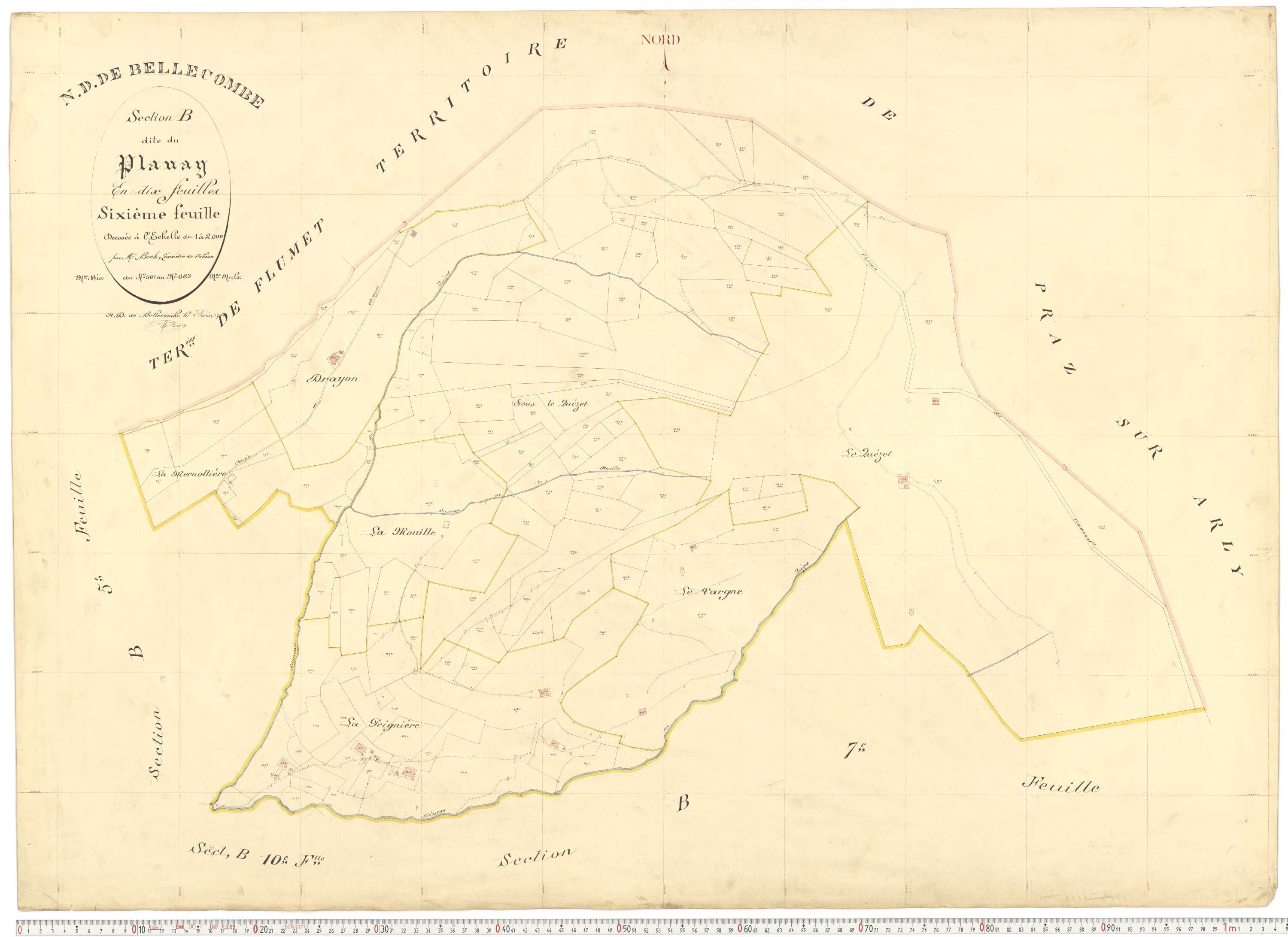 Notre-Dame-de-Bellecombe - Plans cadastraux du premier cadastre français.