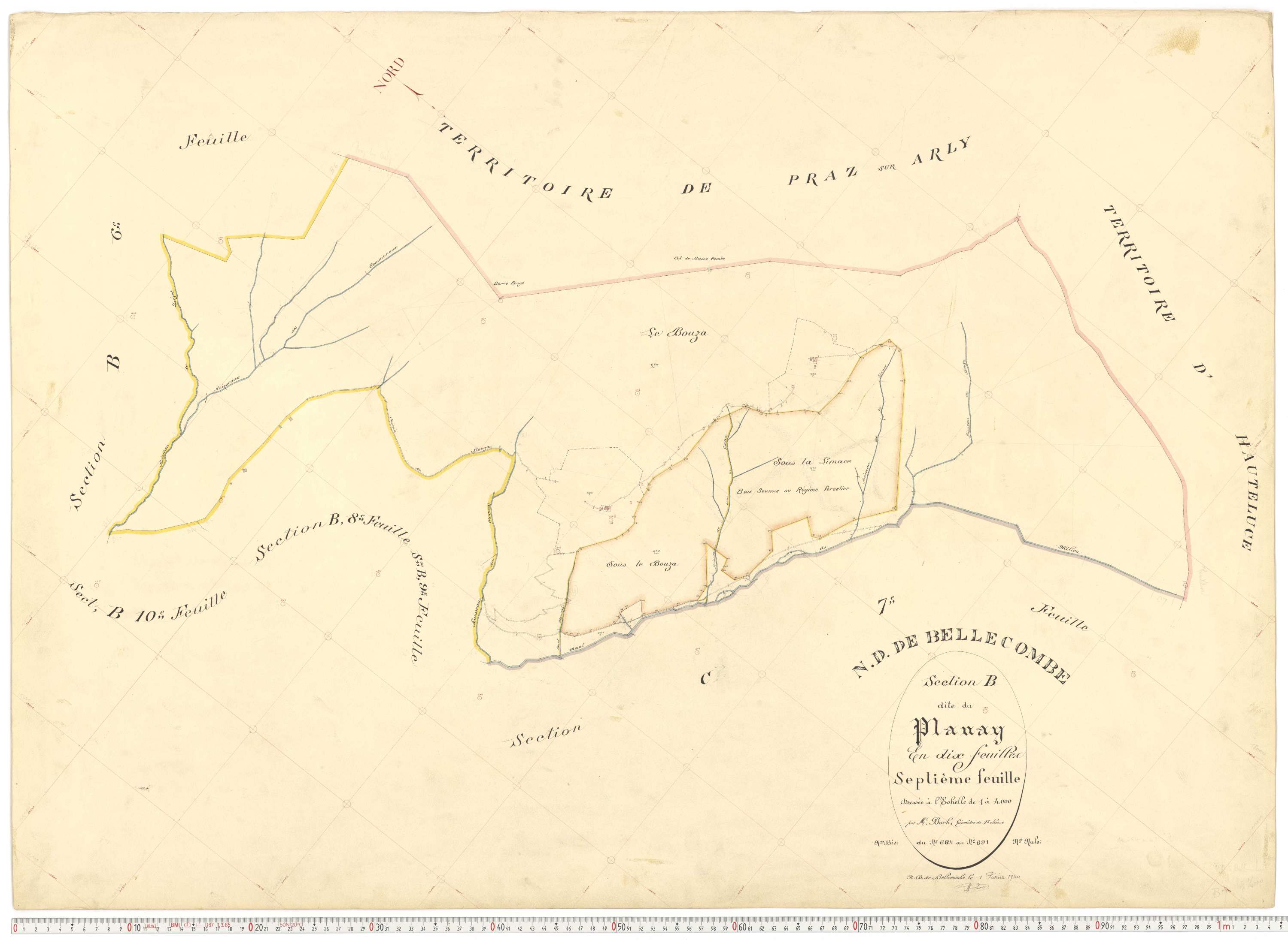 Notre-Dame-de-Bellecombe - Plans cadastraux du premier cadastre français.