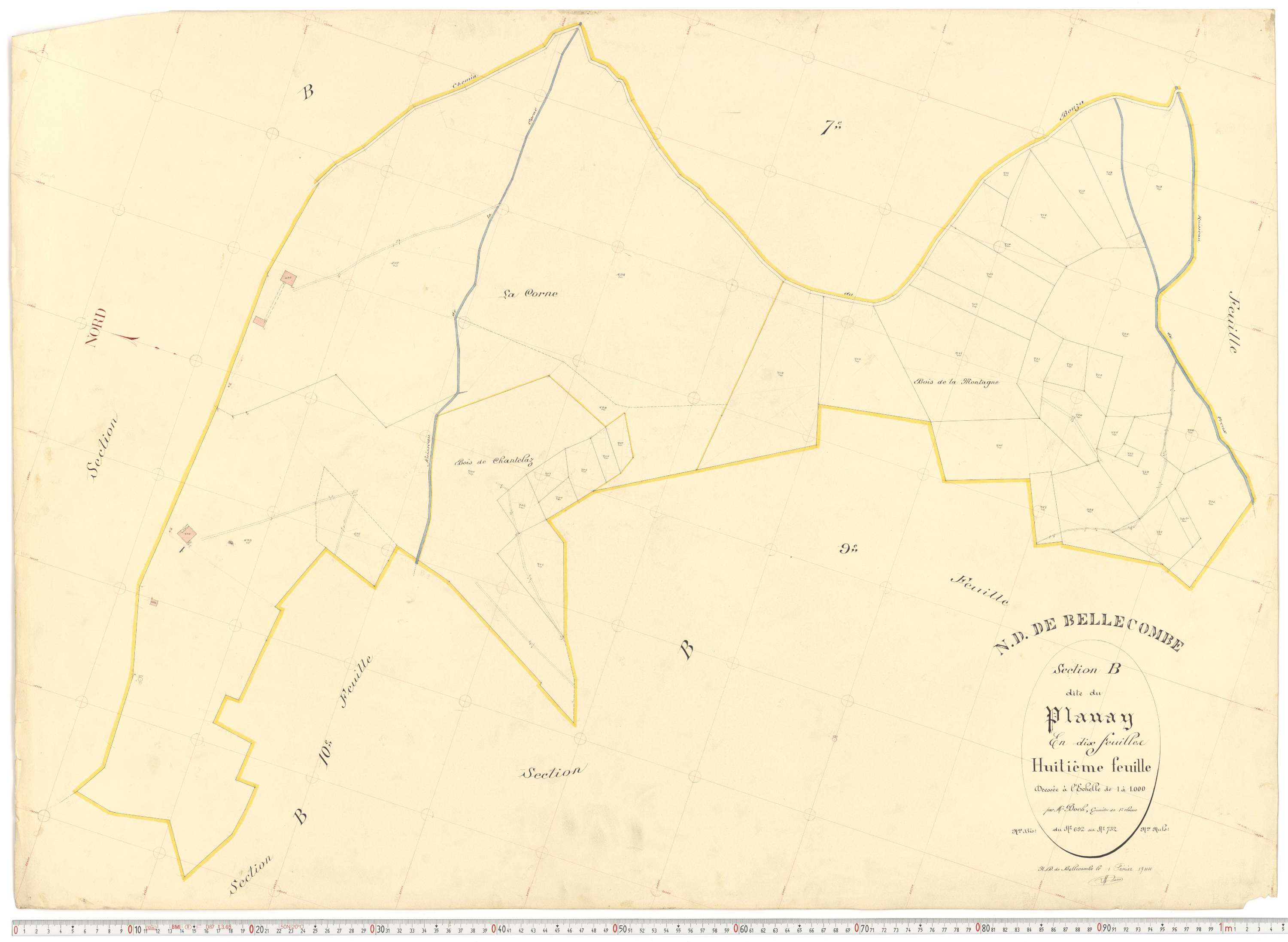 Notre-Dame-de-Bellecombe - Plans cadastraux du premier cadastre français.