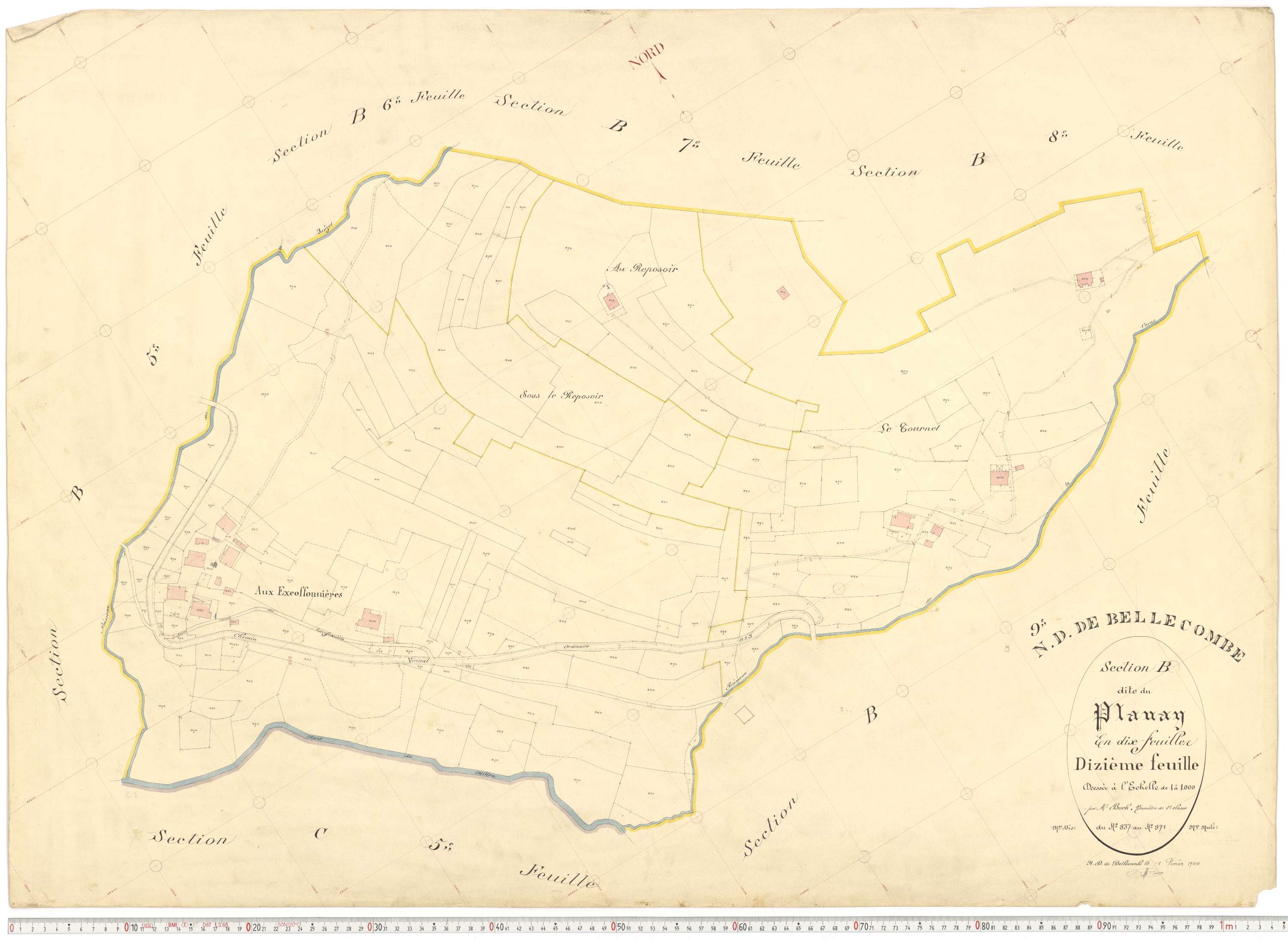 Notre-Dame-de-Bellecombe - Plans cadastraux du premier cadastre français.