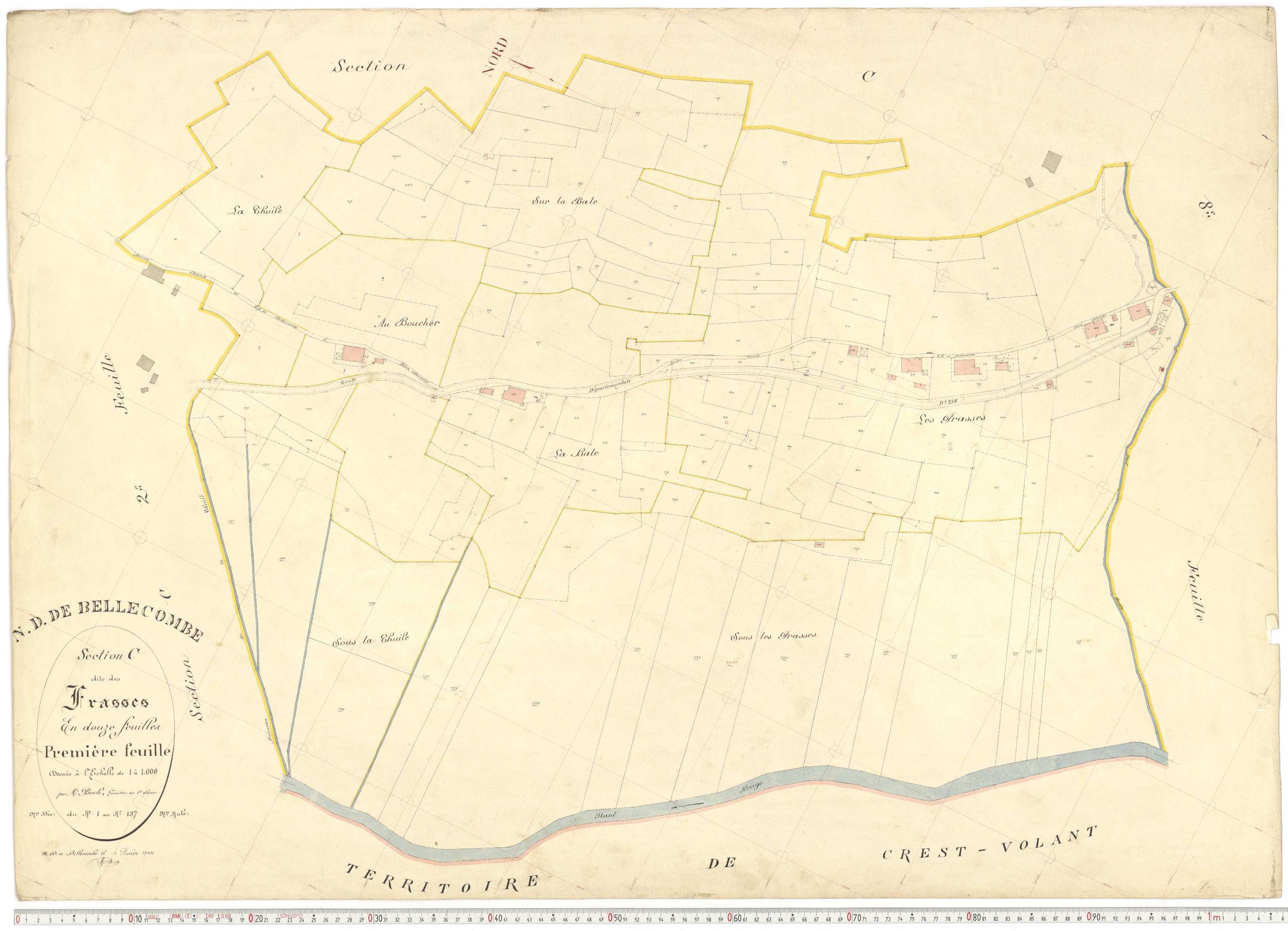 Notre-Dame-de-Bellecombe - Plans cadastraux du premier cadastre français.