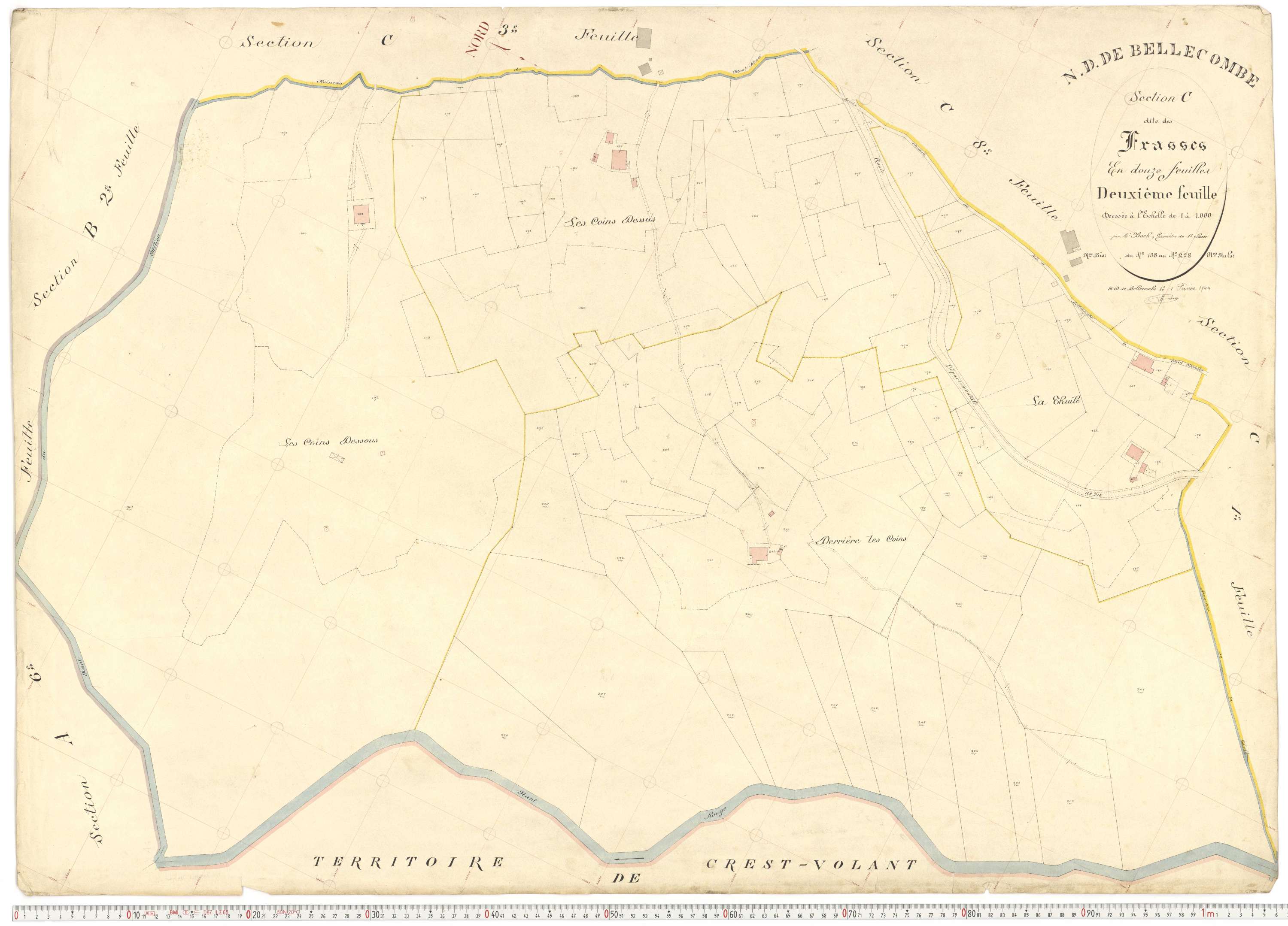 Notre-Dame-de-Bellecombe - Plans cadastraux du premier cadastre français.