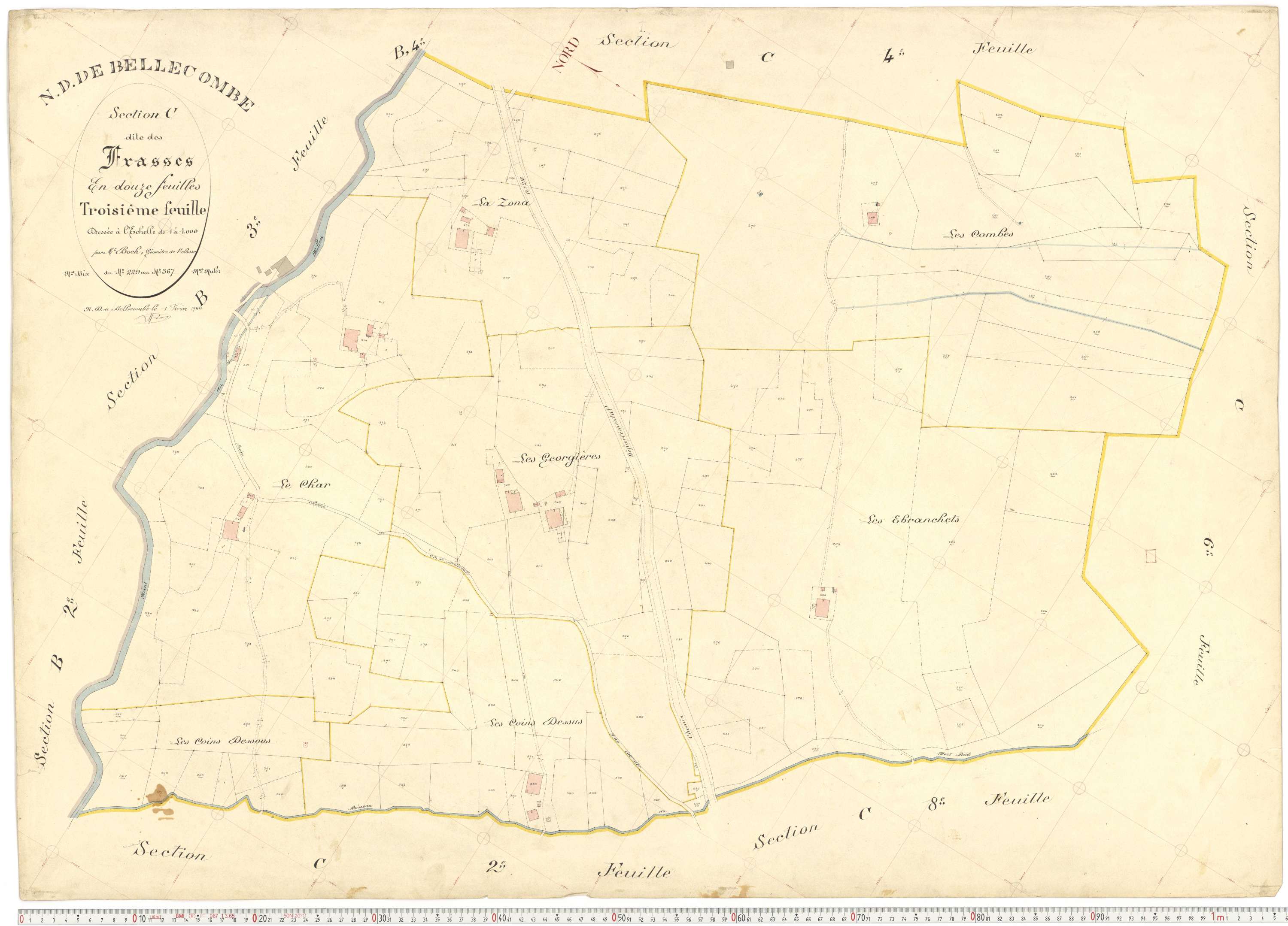Notre-Dame-de-Bellecombe - Plans cadastraux du premier cadastre français.