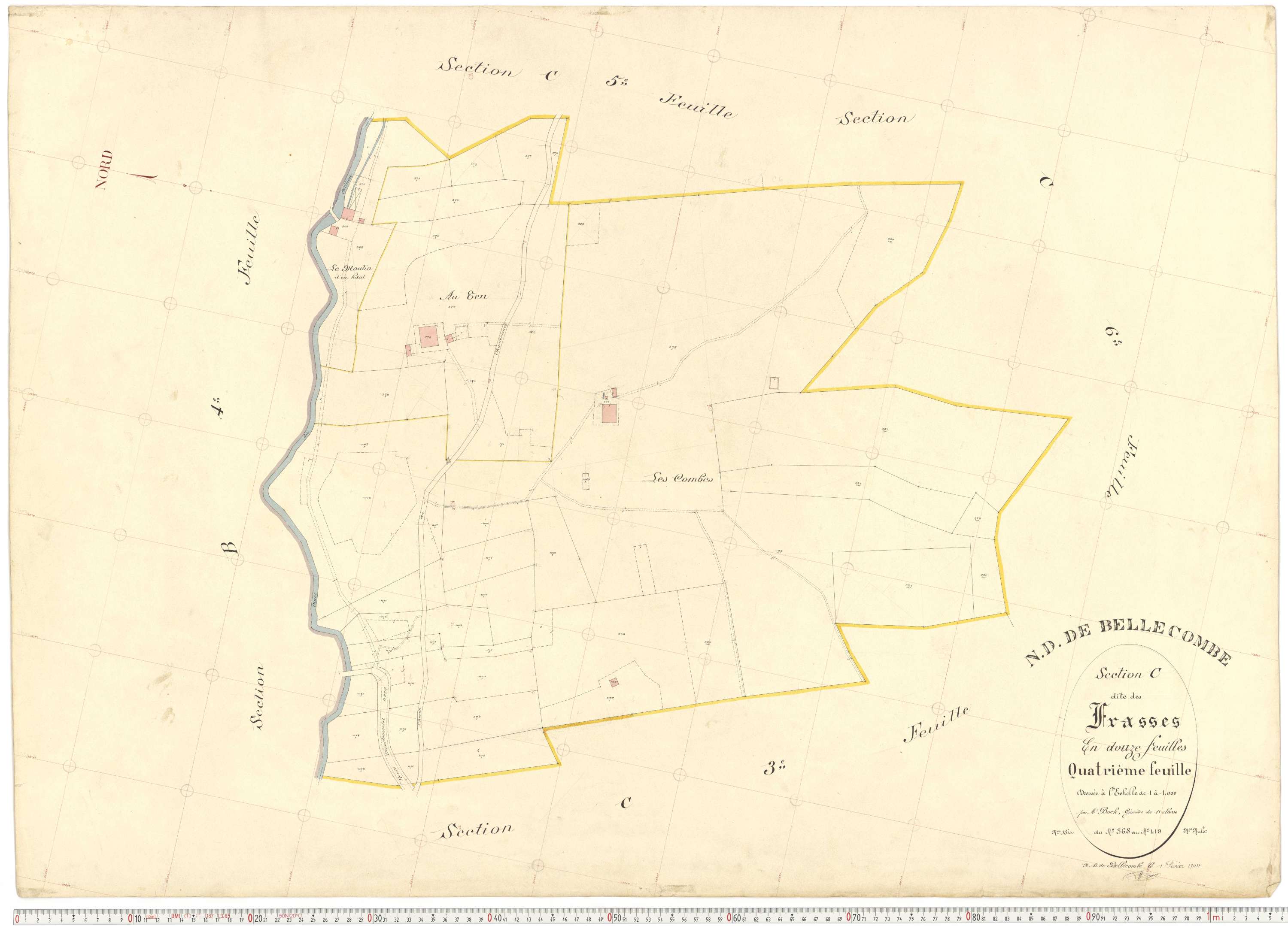 Notre-Dame-de-Bellecombe - Plans cadastraux du premier cadastre français.