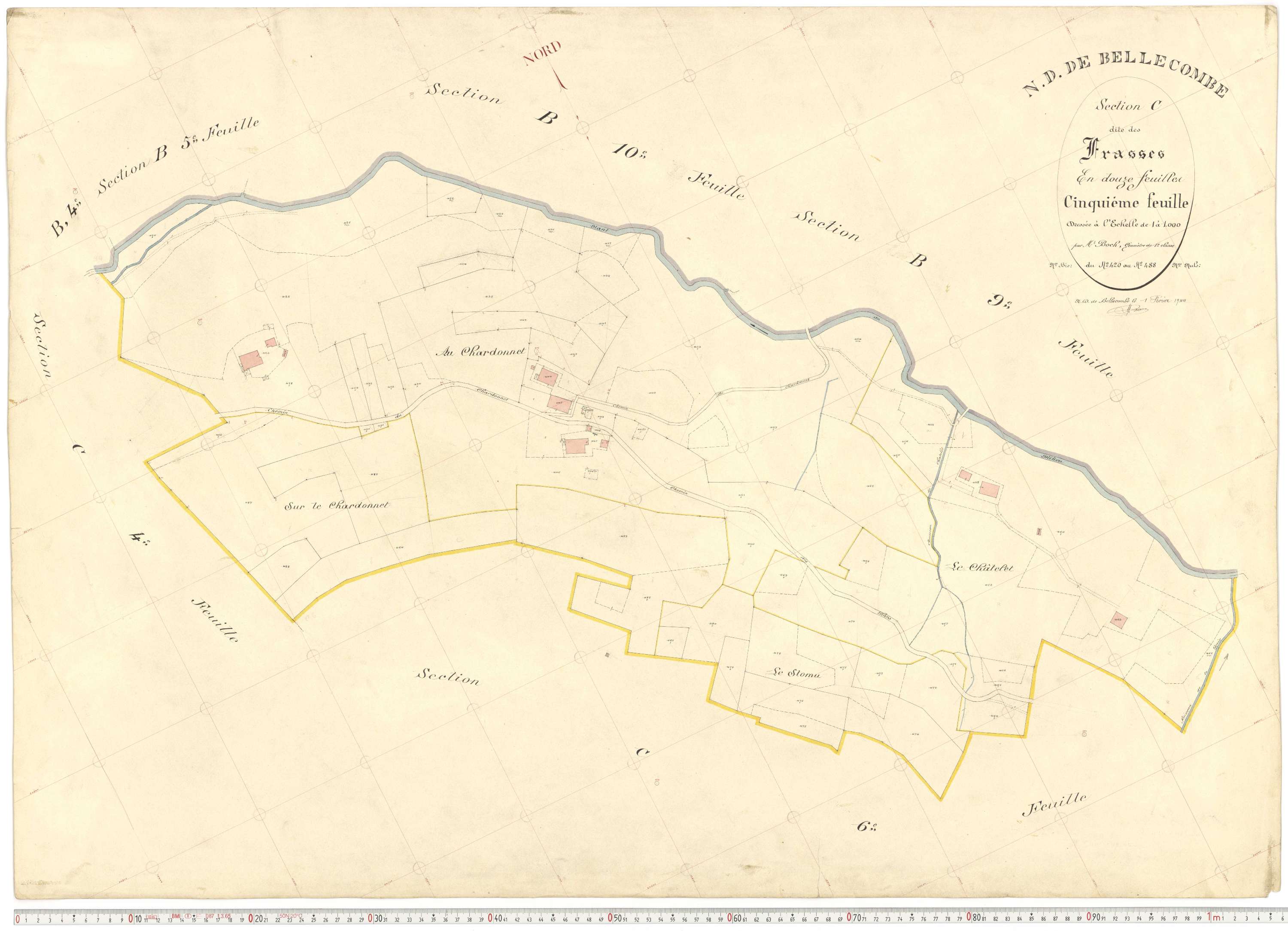 Notre-Dame-de-Bellecombe - Plans cadastraux du premier cadastre français.