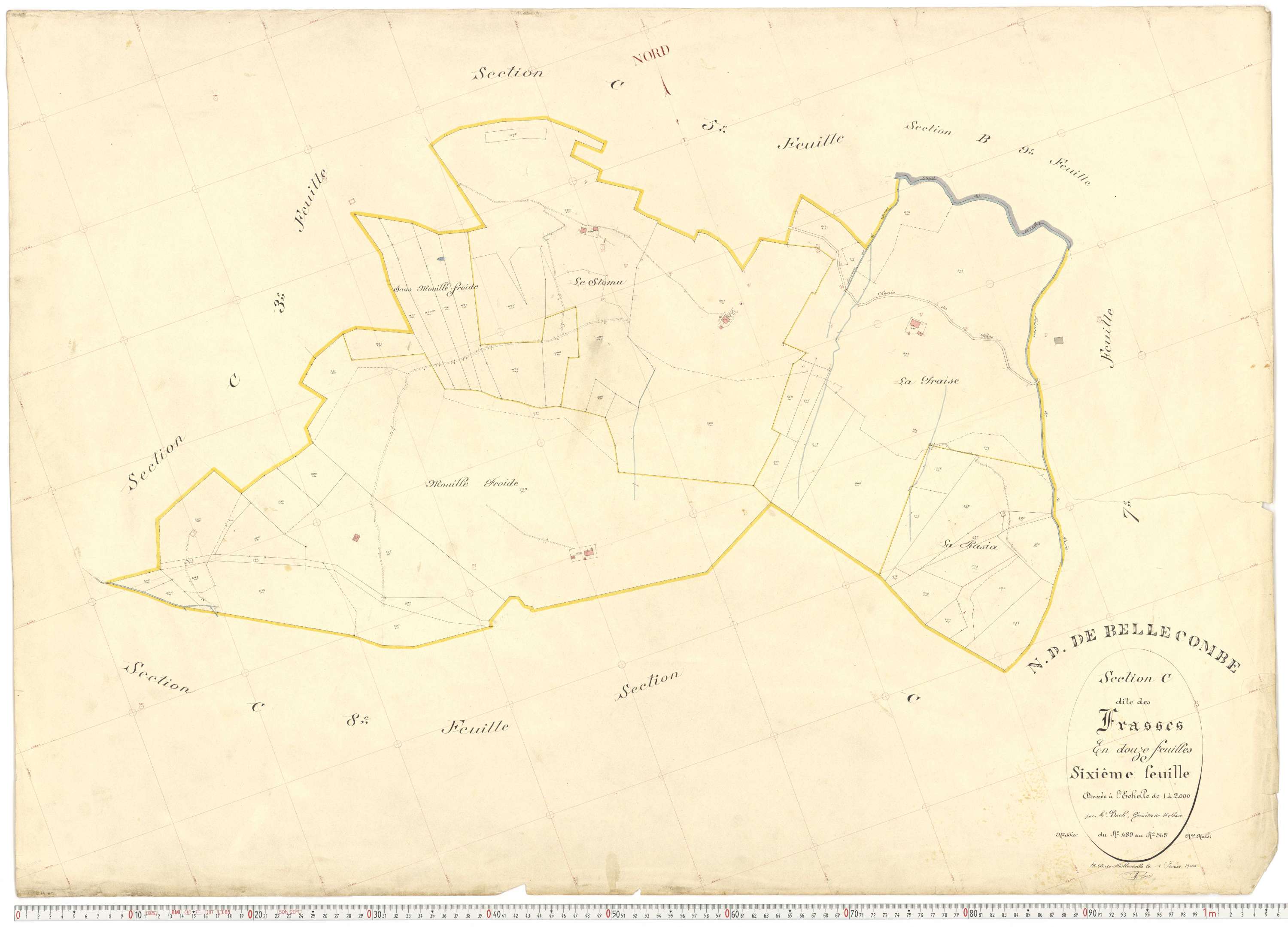 Notre-Dame-de-Bellecombe - Plans cadastraux du premier cadastre français.