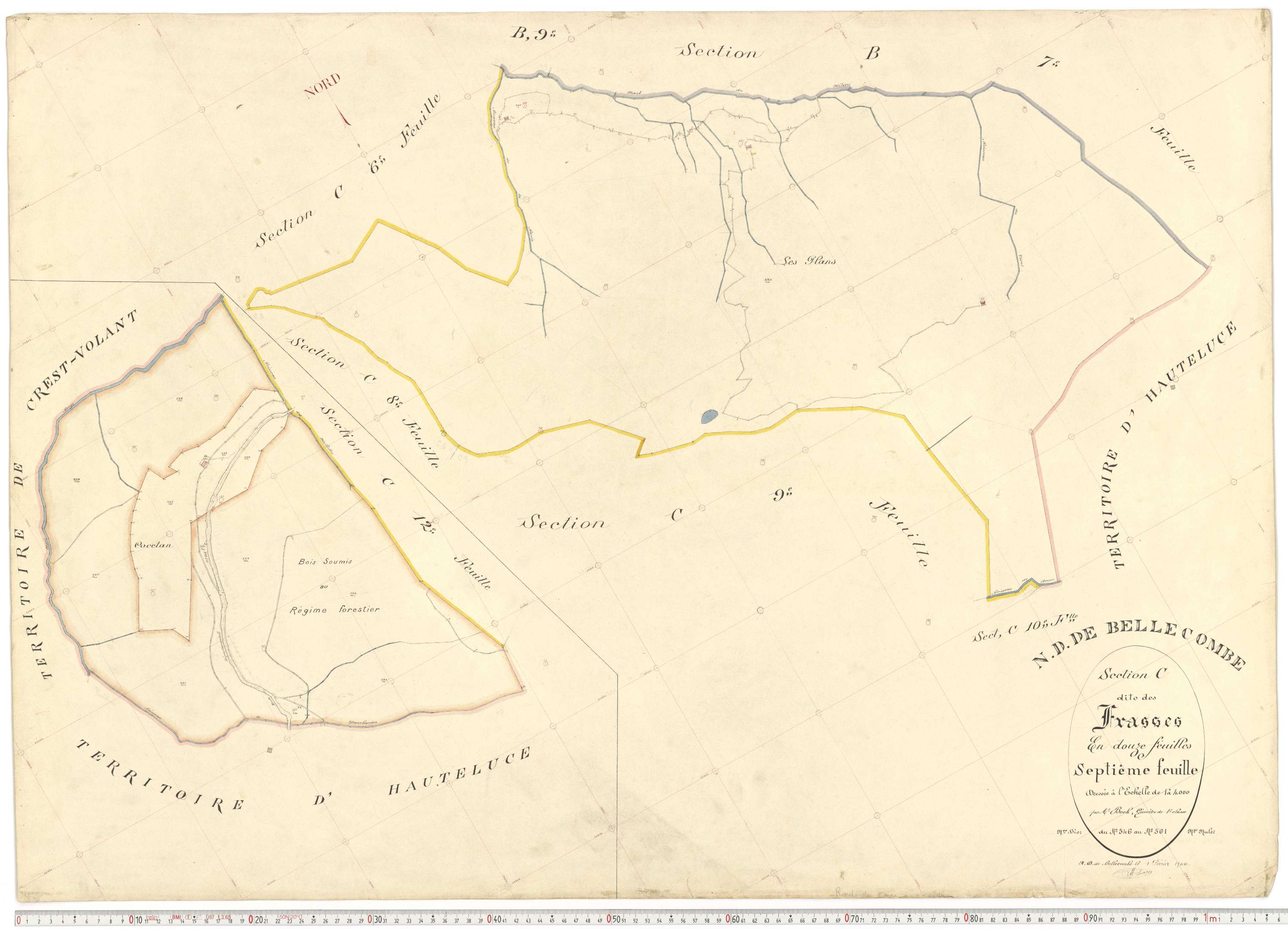 Notre-Dame-de-Bellecombe - Plans cadastraux du premier cadastre français.