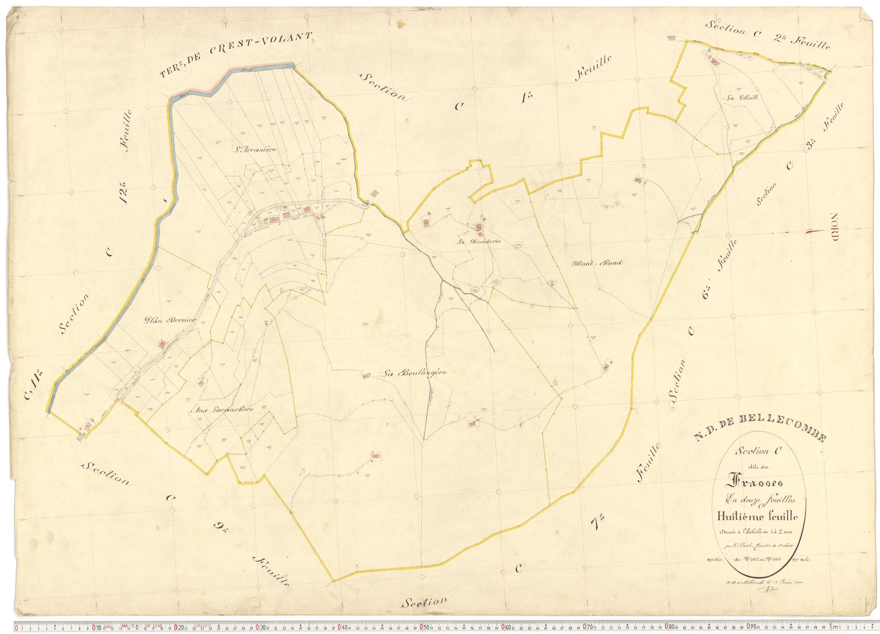 Notre-Dame-de-Bellecombe - Plans cadastraux du premier cadastre français.