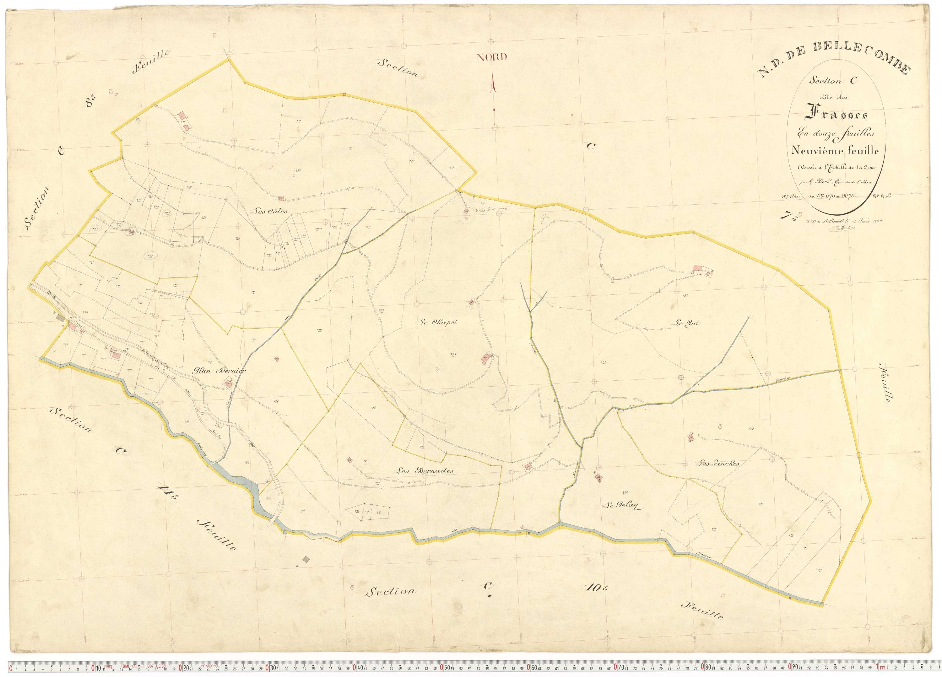 Notre-Dame-de-Bellecombe - Plans cadastraux du premier cadastre français.