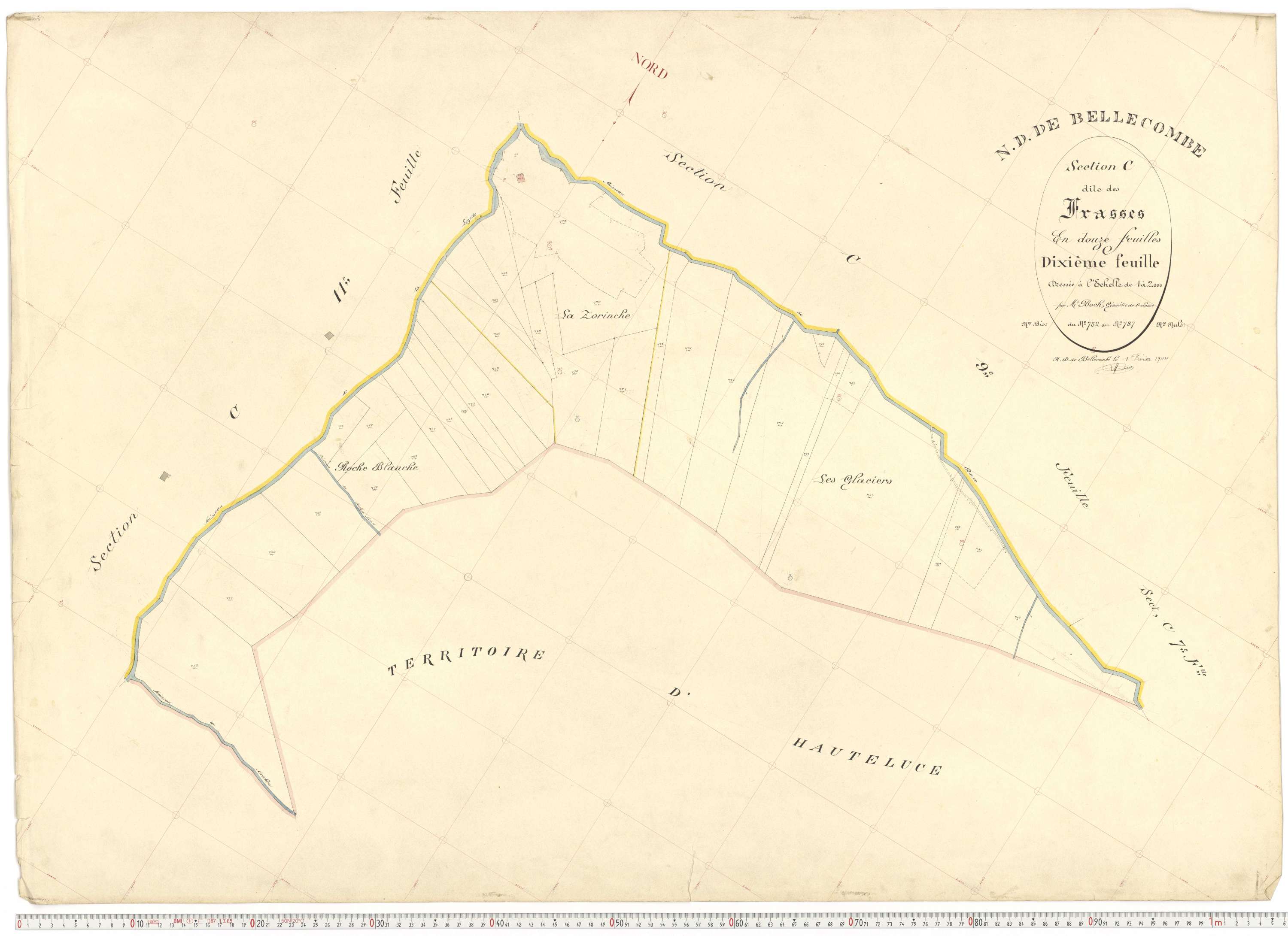 Notre-Dame-de-Bellecombe - Plans cadastraux du premier cadastre français.