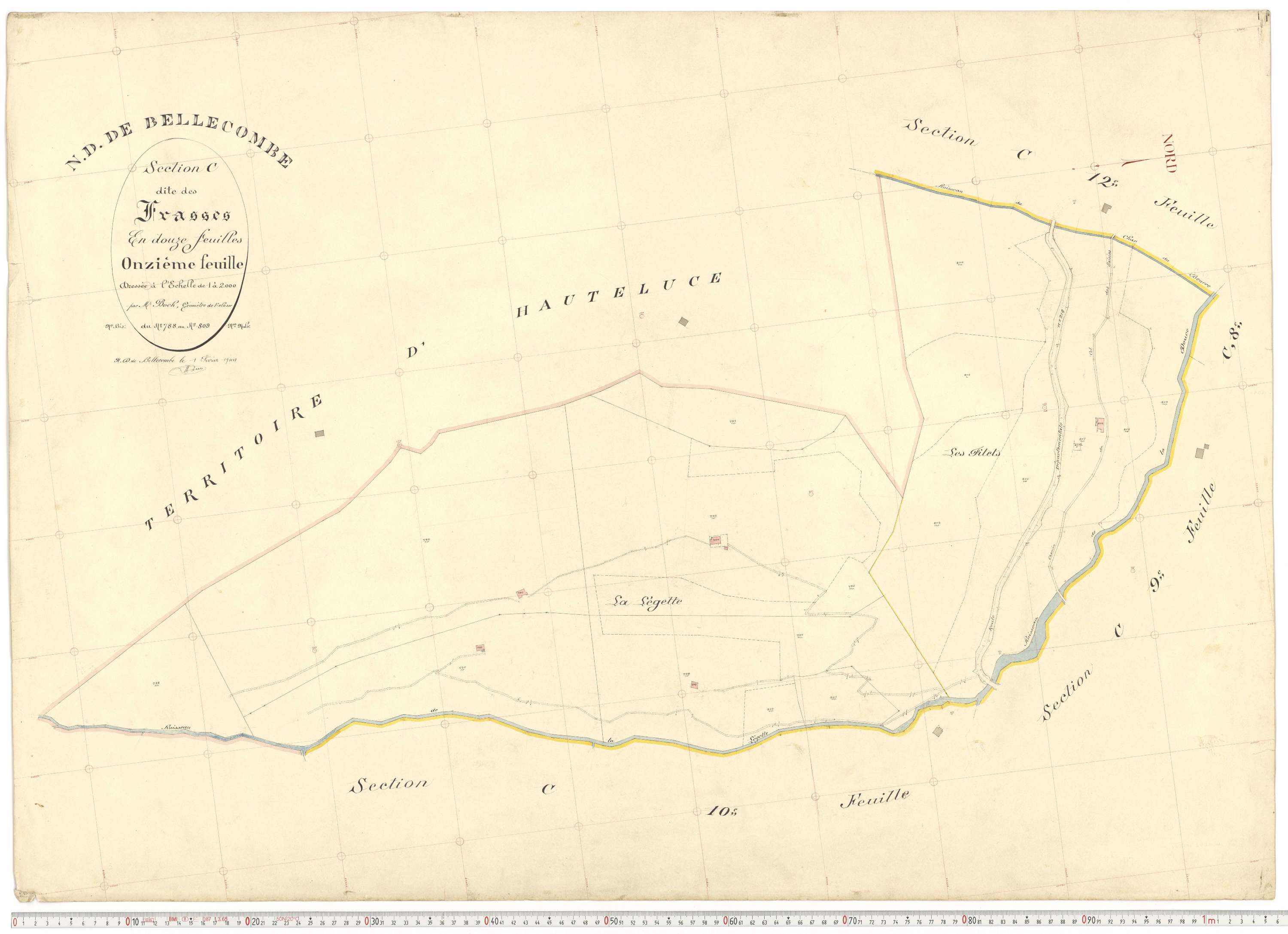 Notre-Dame-de-Bellecombe - Plans cadastraux du premier cadastre français.