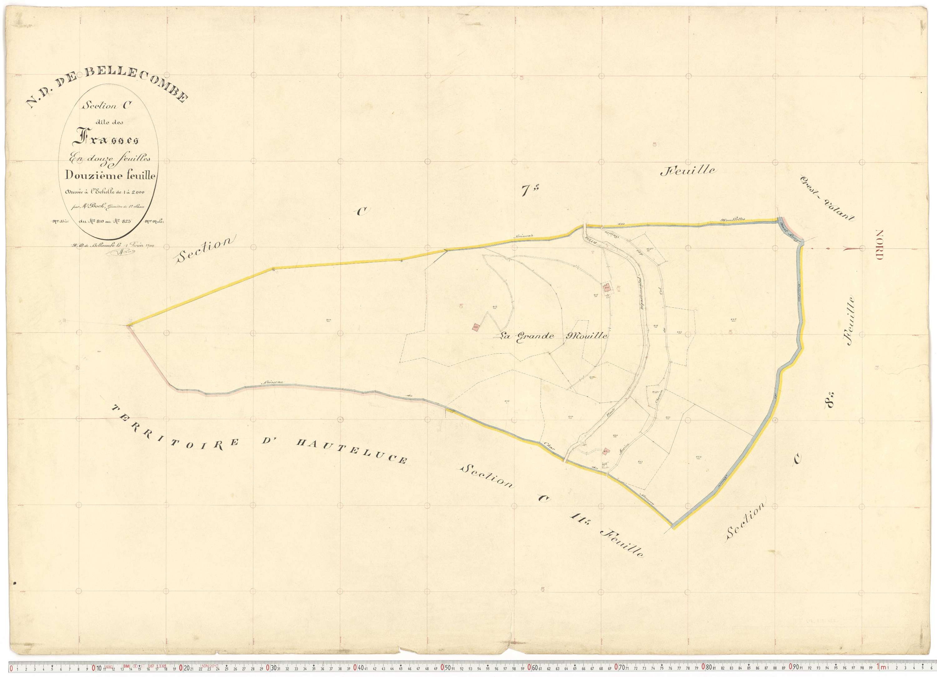 Notre-Dame-de-Bellecombe - Plans cadastraux du premier cadastre français.