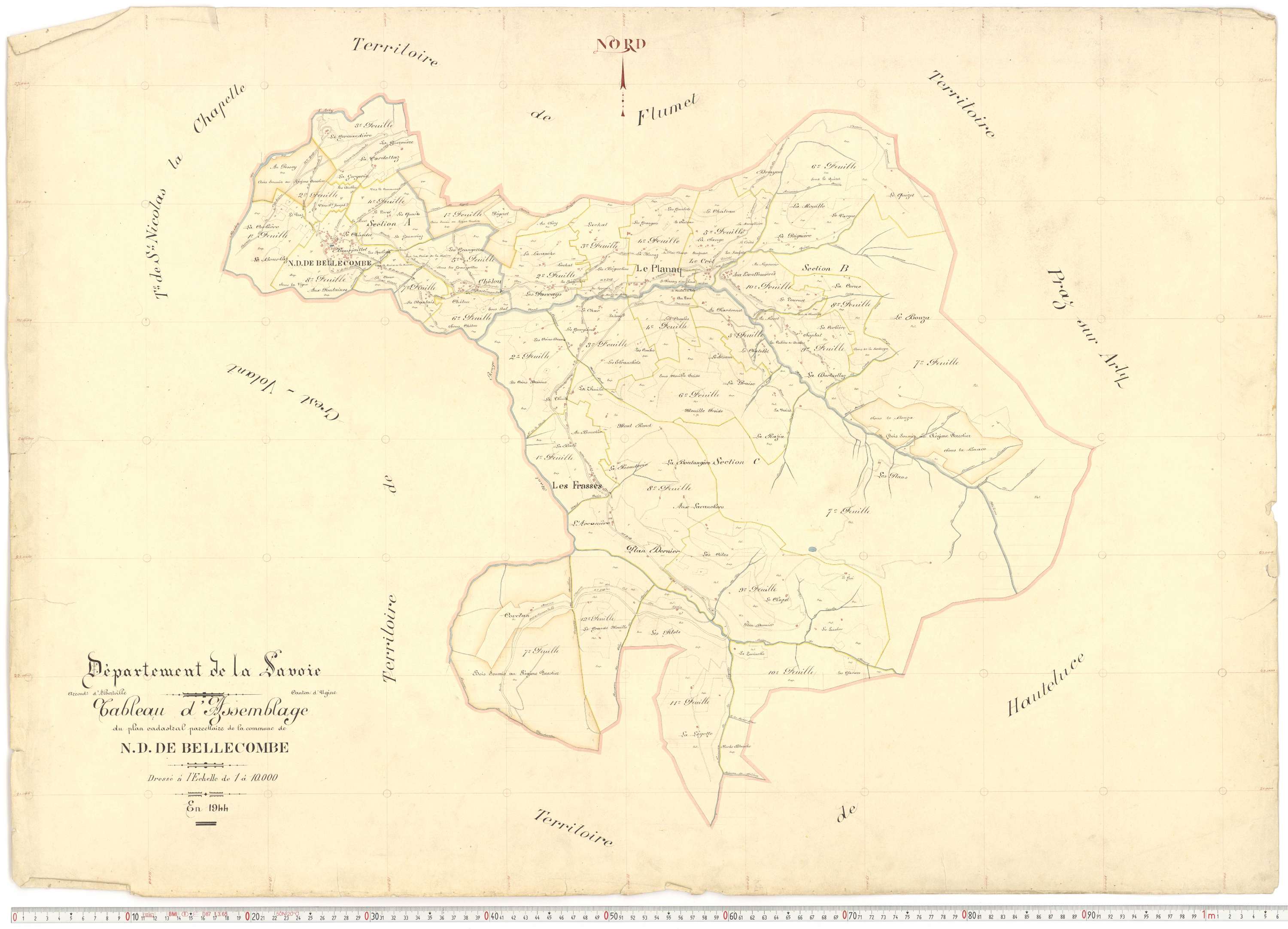 Notre-Dame-de-Bellecombe - Plans cadastraux du premier cadastre français.