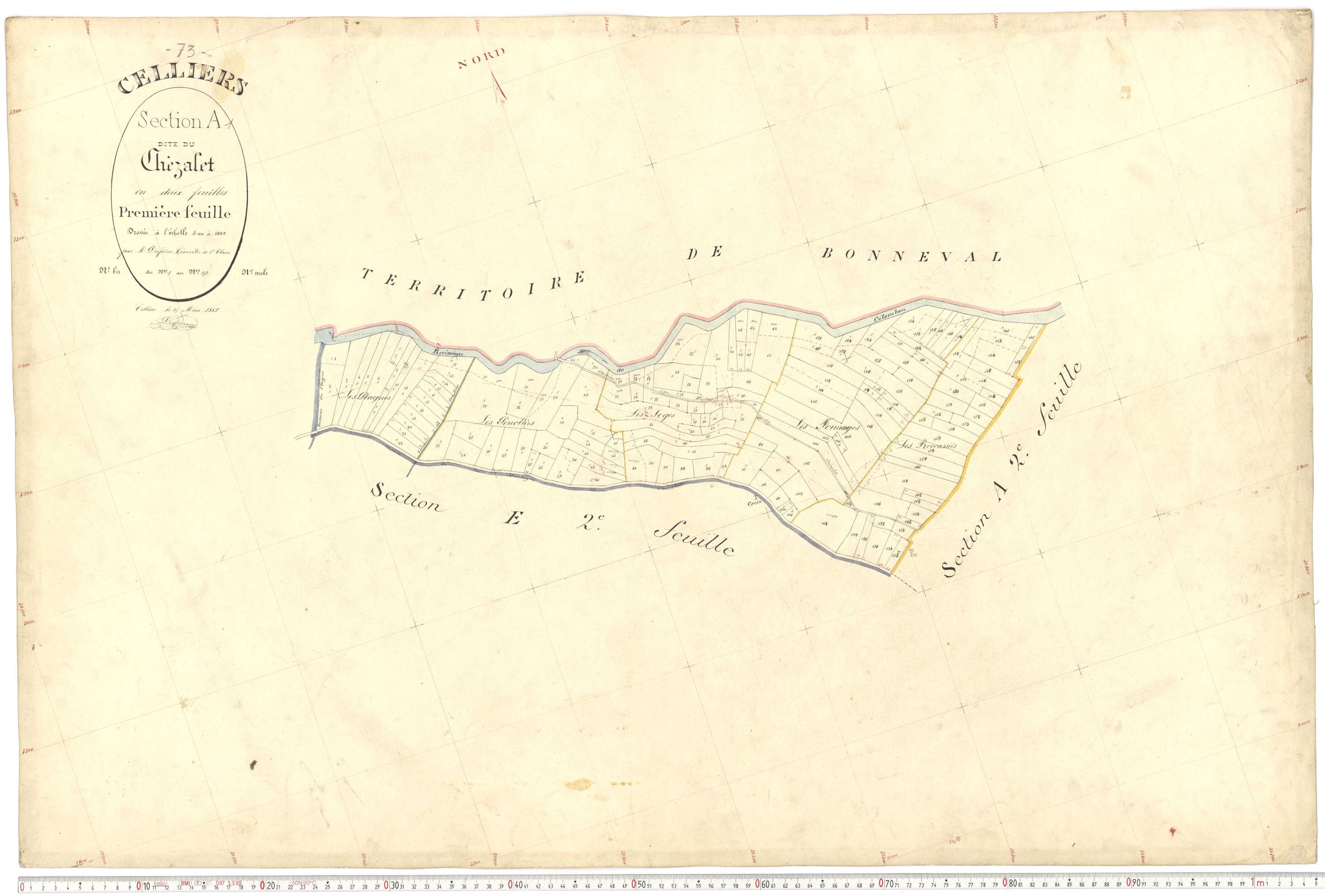 La Léchère - Plans cadastraux du premier cadastre français.