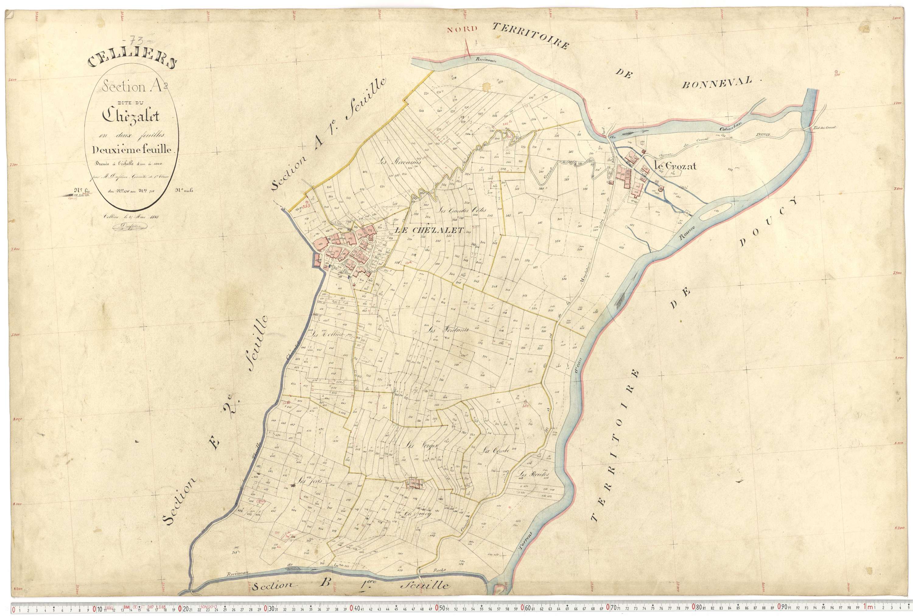 La Léchère - Plans cadastraux du premier cadastre français.
