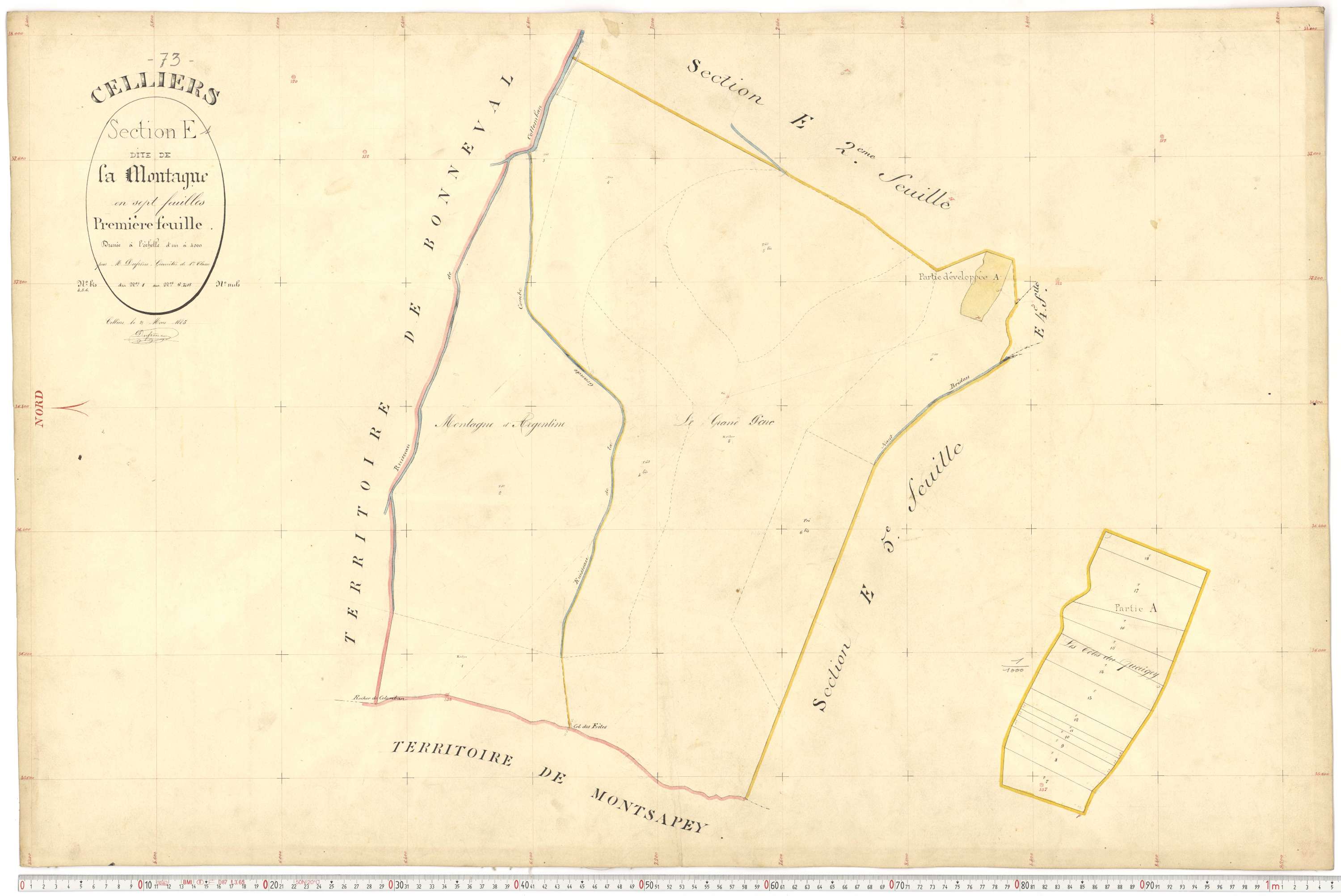 La Léchère - Plans cadastraux du premier cadastre français.