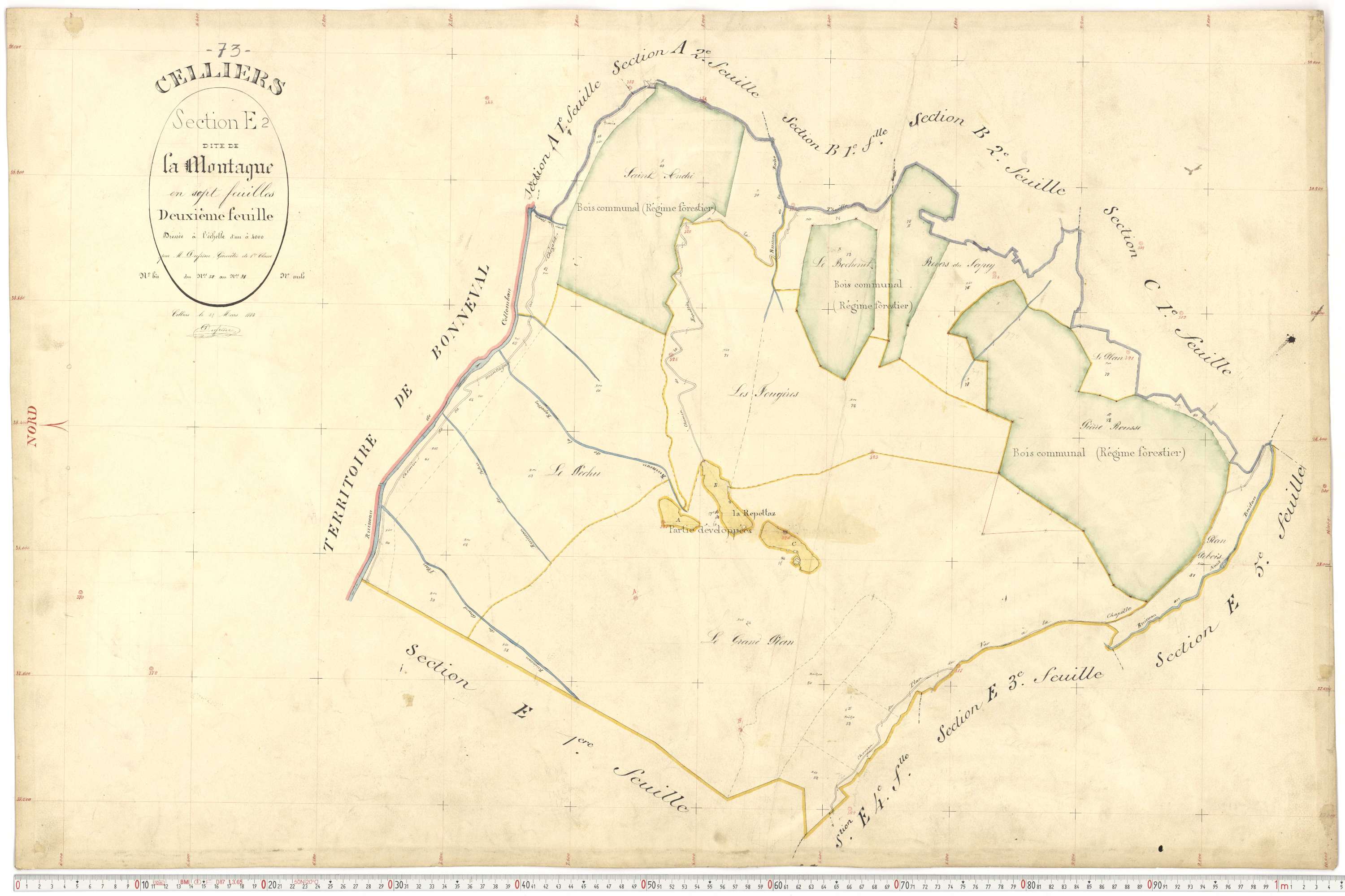 La Léchère - Plans cadastraux du premier cadastre français.