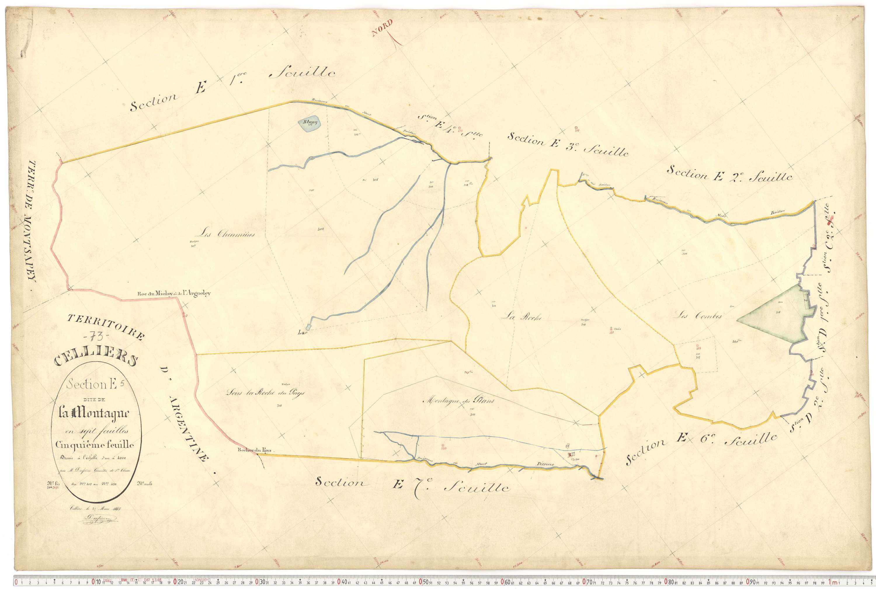 La Léchère - Plans cadastraux du premier cadastre français.