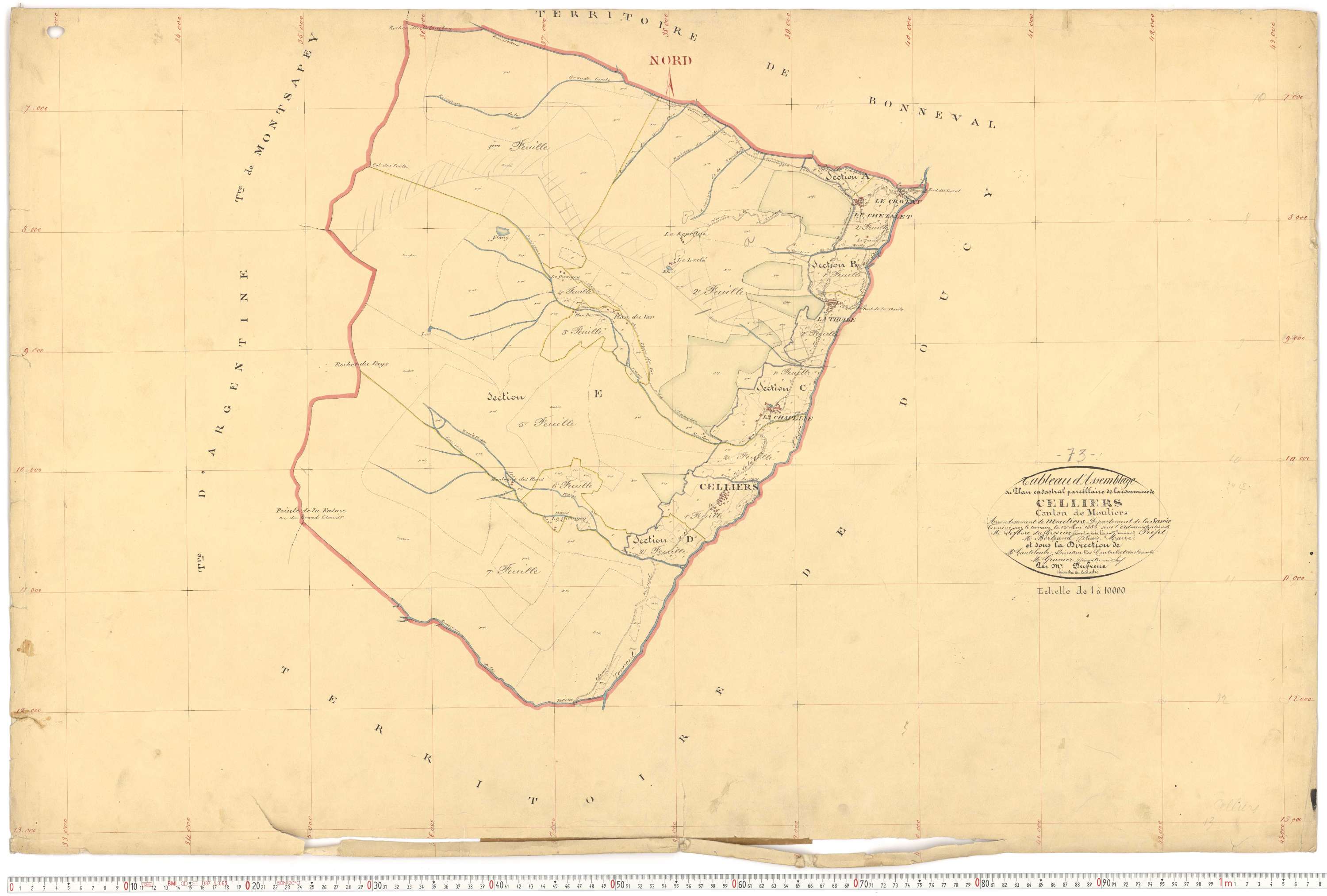 La Léchère - Plans cadastraux du premier cadastre français.