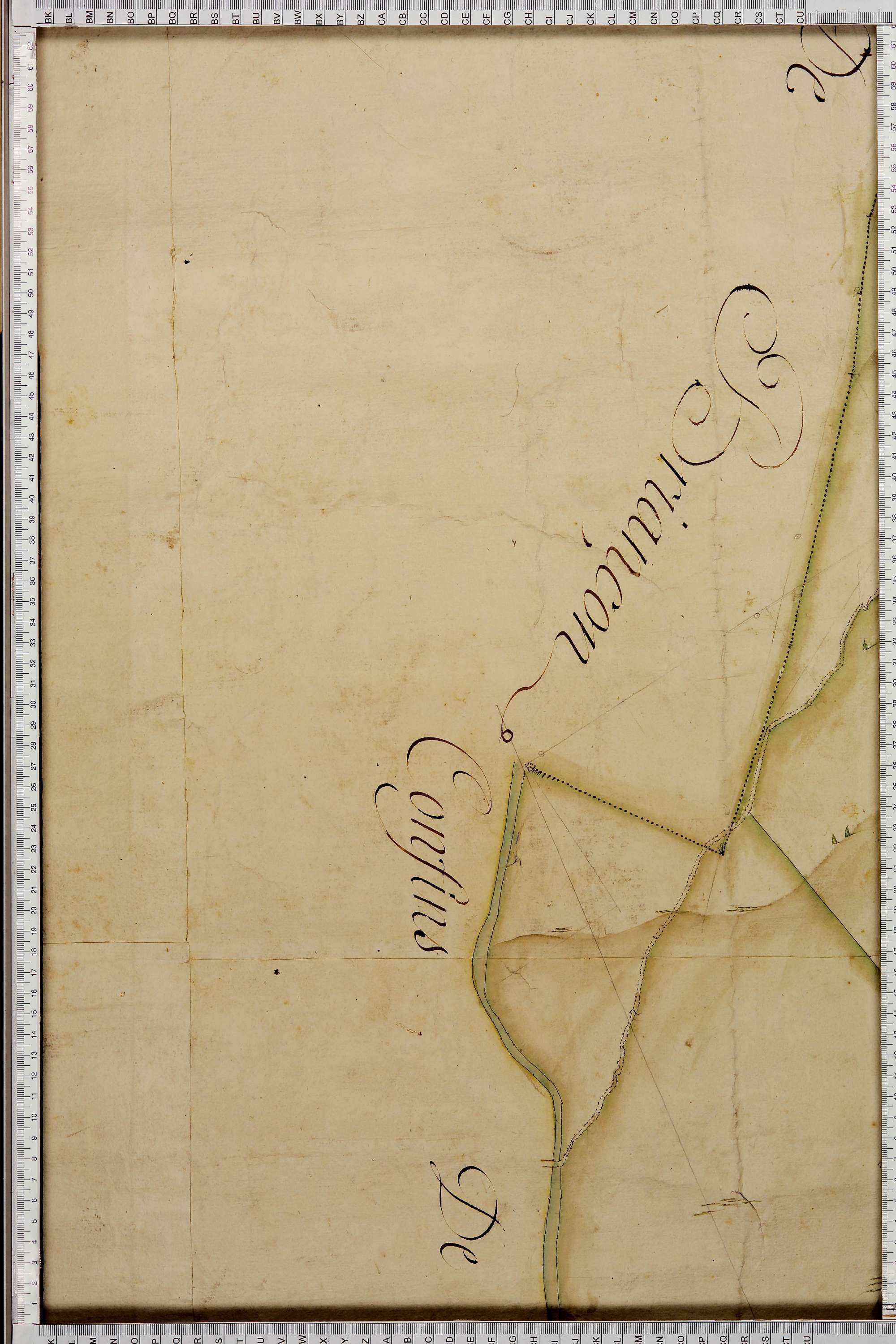 La Léchère - Copie de la mappe originale (plan cadastral) de la commune de Doucy en Tarentaise. Signée Cocelli, directeur de la péréquation.
