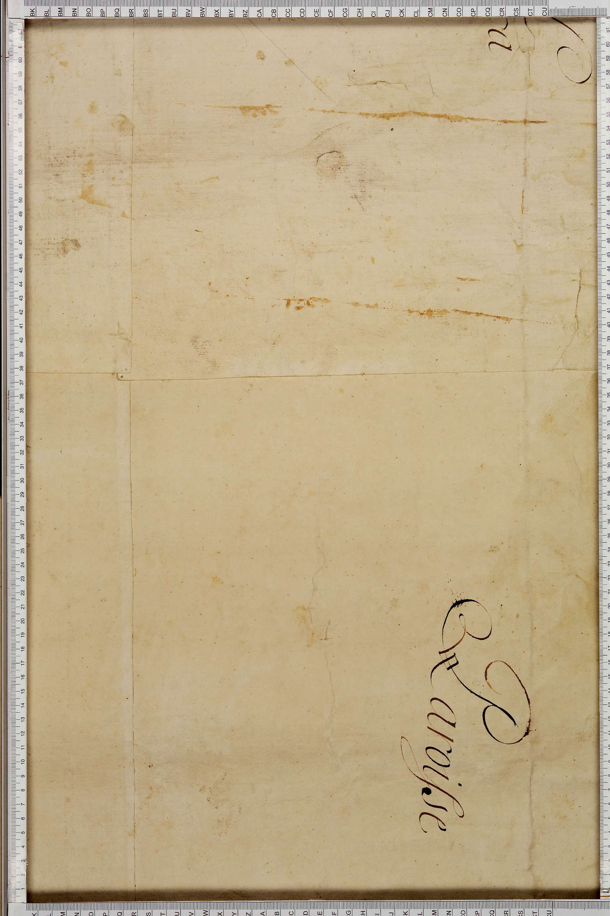 La Léchère - Copie de la mappe originale (plan cadastral) de la commune de Doucy en Tarentaise. Signée Cocelli, directeur de la péréquation.