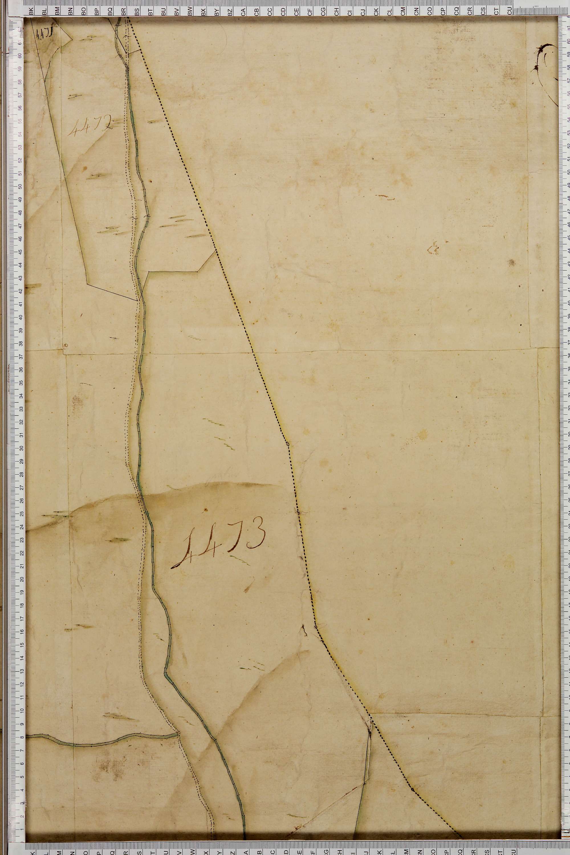 La Léchère - Copie de la mappe originale (plan cadastral) de la commune de Doucy en Tarentaise. Signée Cocelli, directeur de la péréquation.