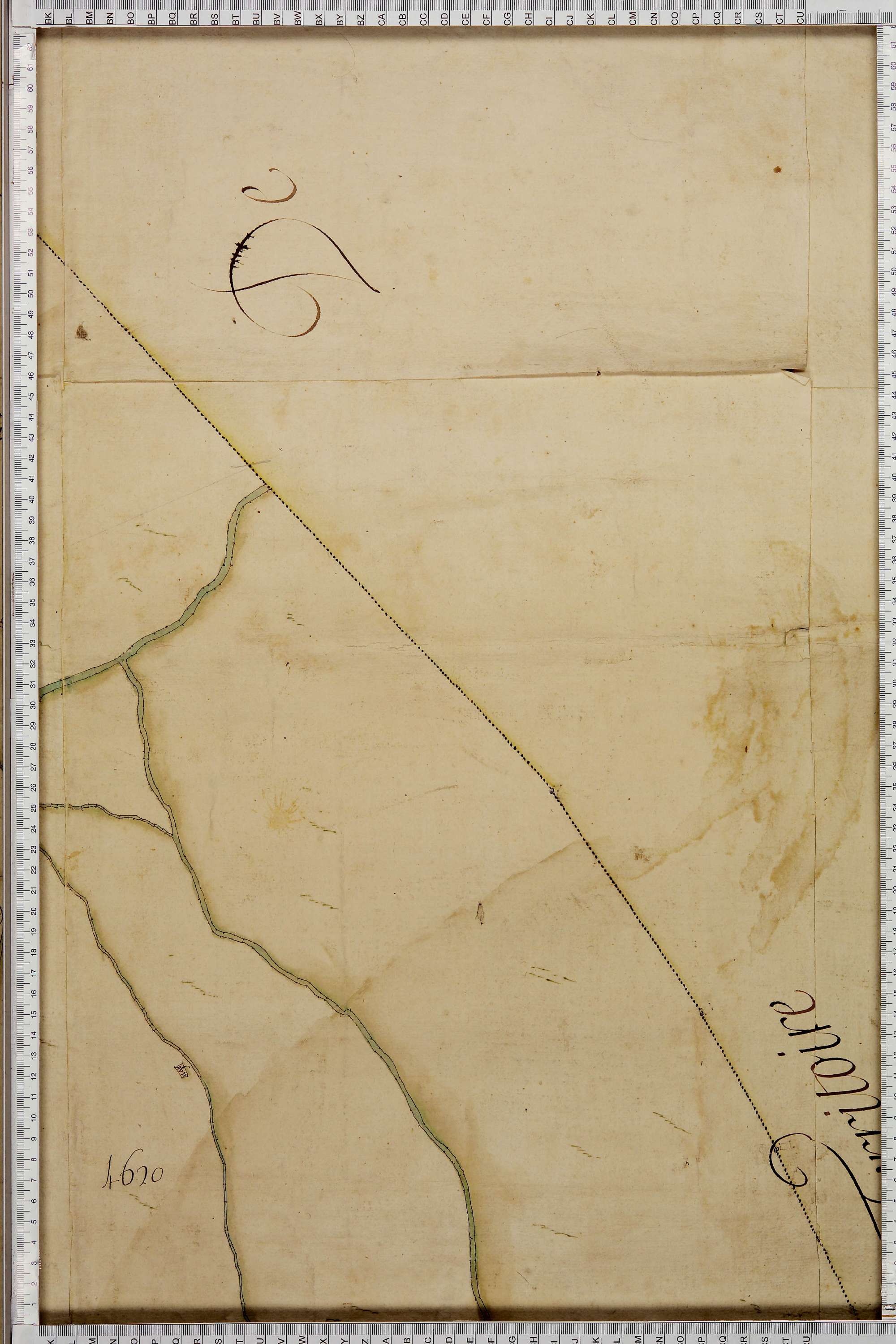 La Léchère - Copie de la mappe originale (plan cadastral) de la commune de Doucy en Tarentaise. Signée Cocelli, directeur de la péréquation.