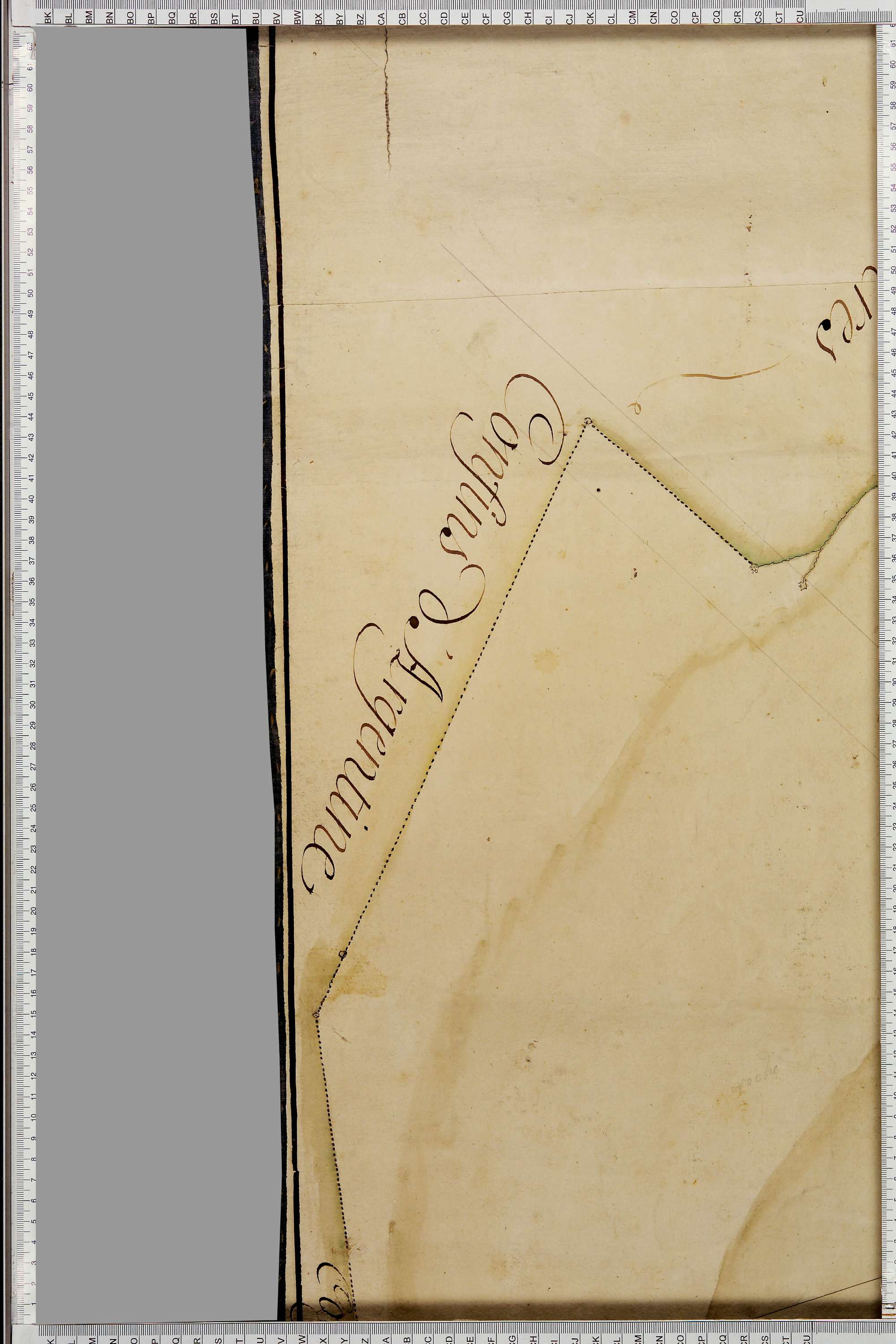 La Léchère - Copie de la mappe originale (plan cadastral) de la commune de Doucy en Tarentaise. Signée Cocelli, directeur de la péréquation.