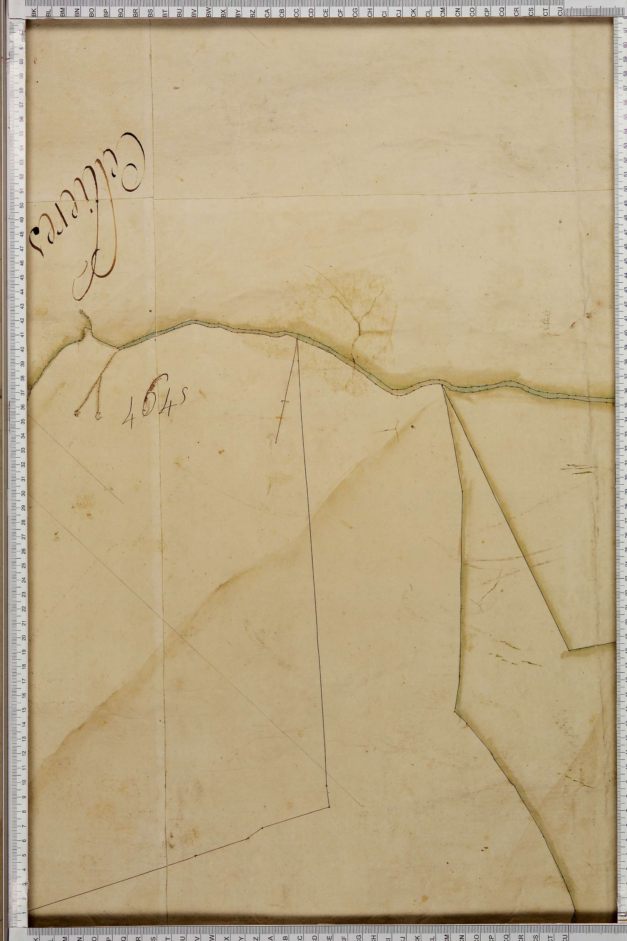 La Léchère - Copie de la mappe originale (plan cadastral) de la commune de Doucy en Tarentaise. Signée Cocelli, directeur de la péréquation.