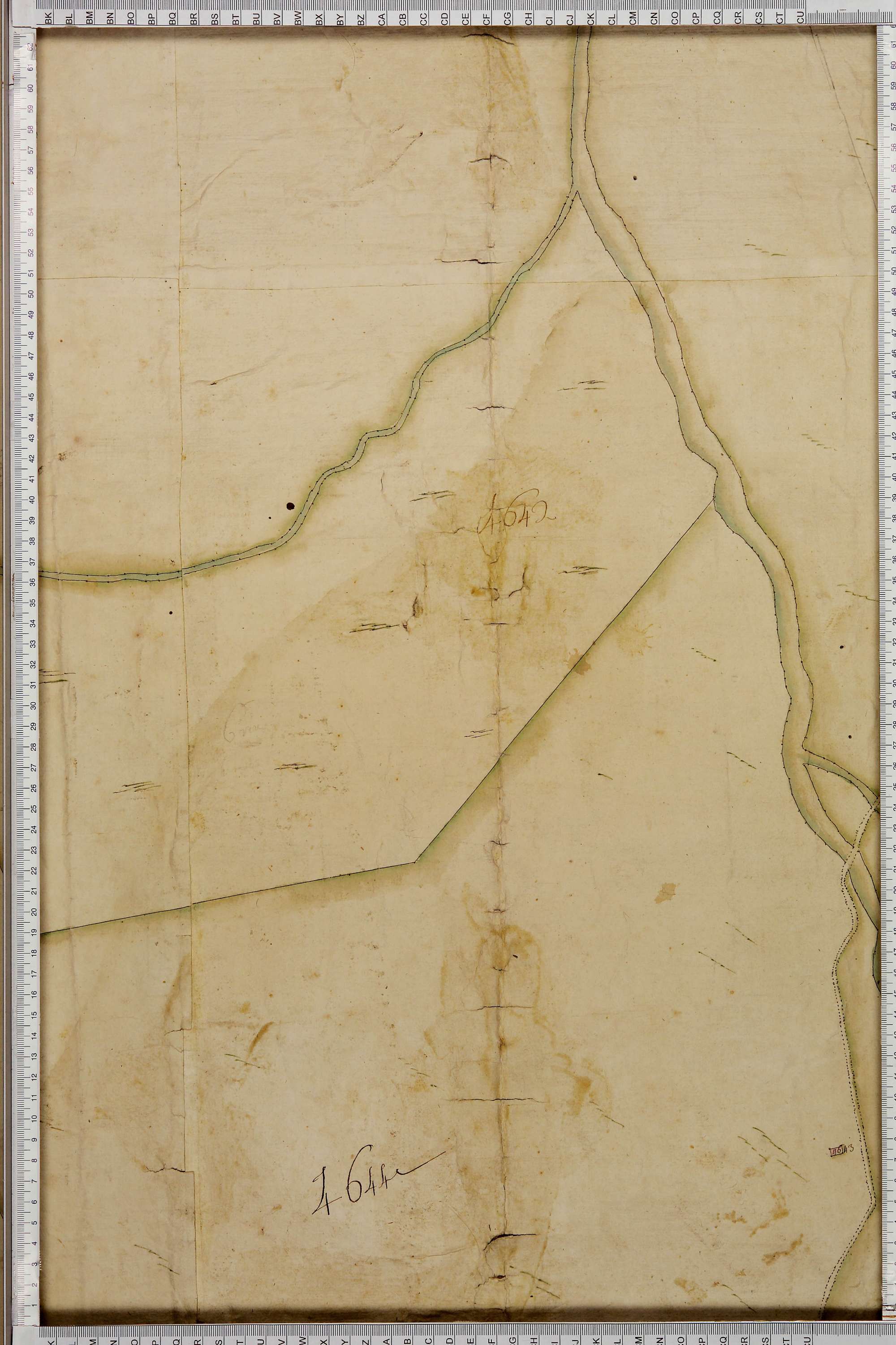 La Léchère - Copie de la mappe originale (plan cadastral) de la commune de Doucy en Tarentaise. Signée Cocelli, directeur de la péréquation.