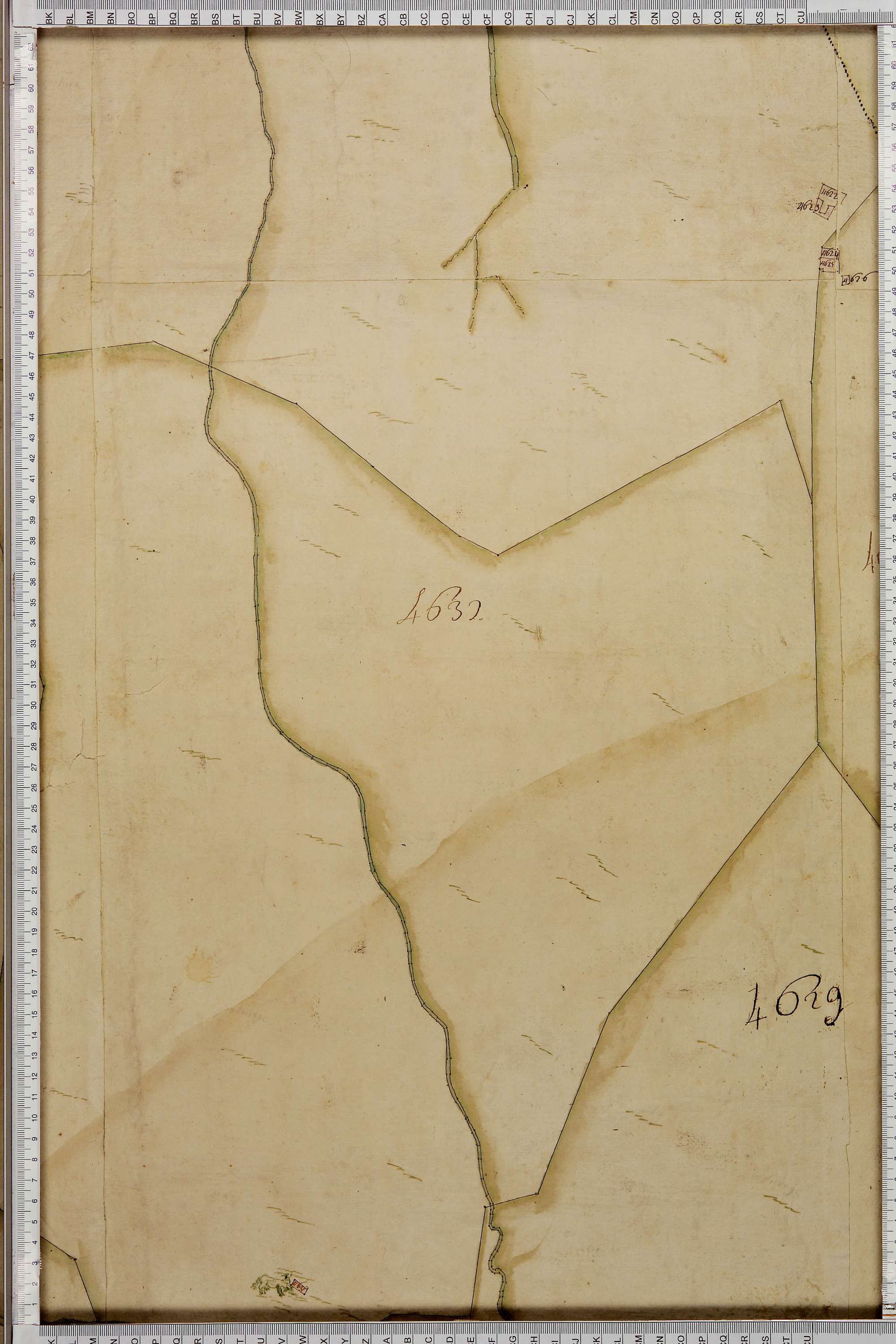 La Léchère - Copie de la mappe originale (plan cadastral) de la commune de Doucy en Tarentaise. Signée Cocelli, directeur de la péréquation.