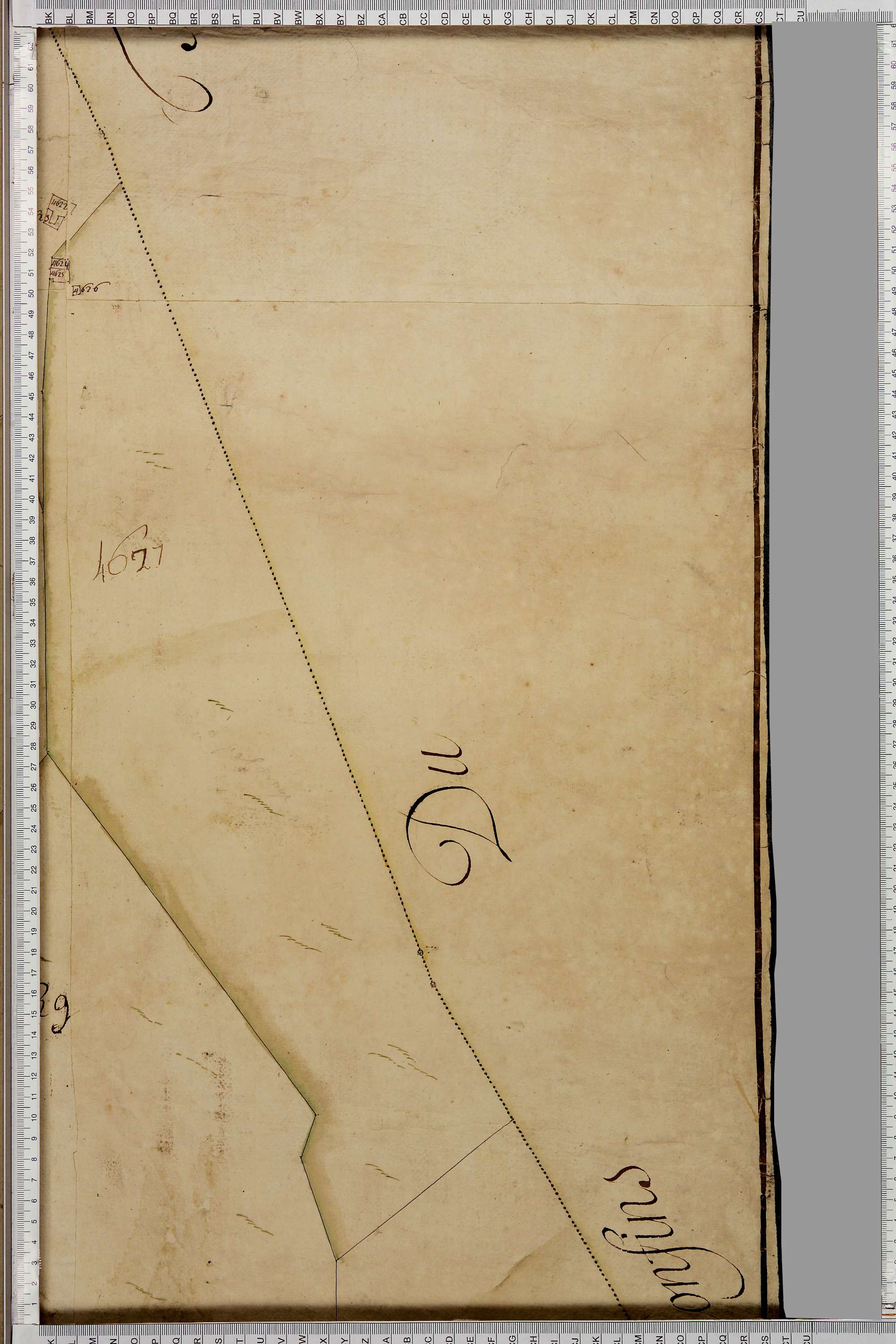 La Léchère - Copie de la mappe originale (plan cadastral) de la commune de Doucy en Tarentaise. Signée Cocelli, directeur de la péréquation.