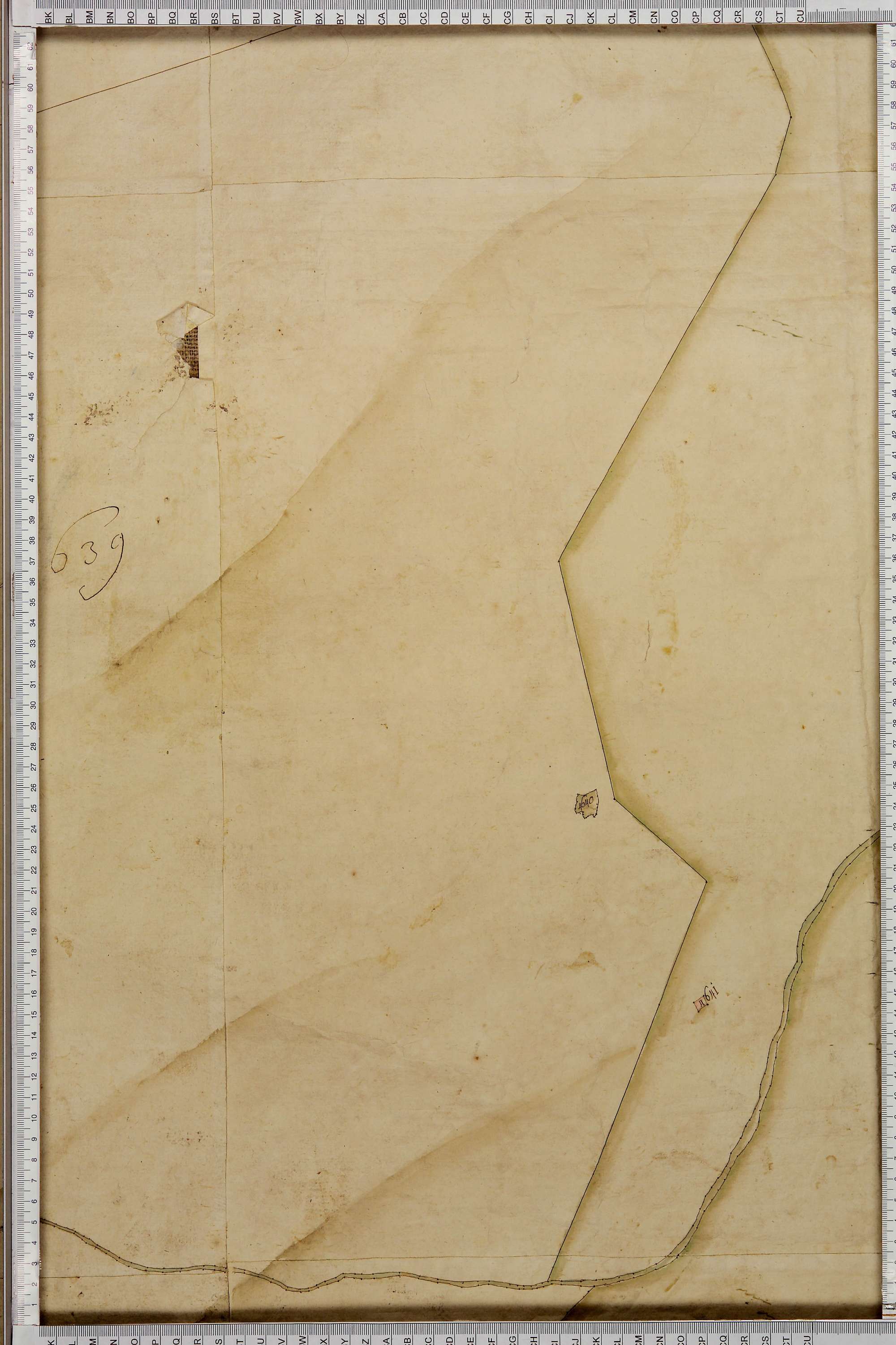 La Léchère - Copie de la mappe originale (plan cadastral) de la commune de Doucy en Tarentaise. Signée Cocelli, directeur de la péréquation.