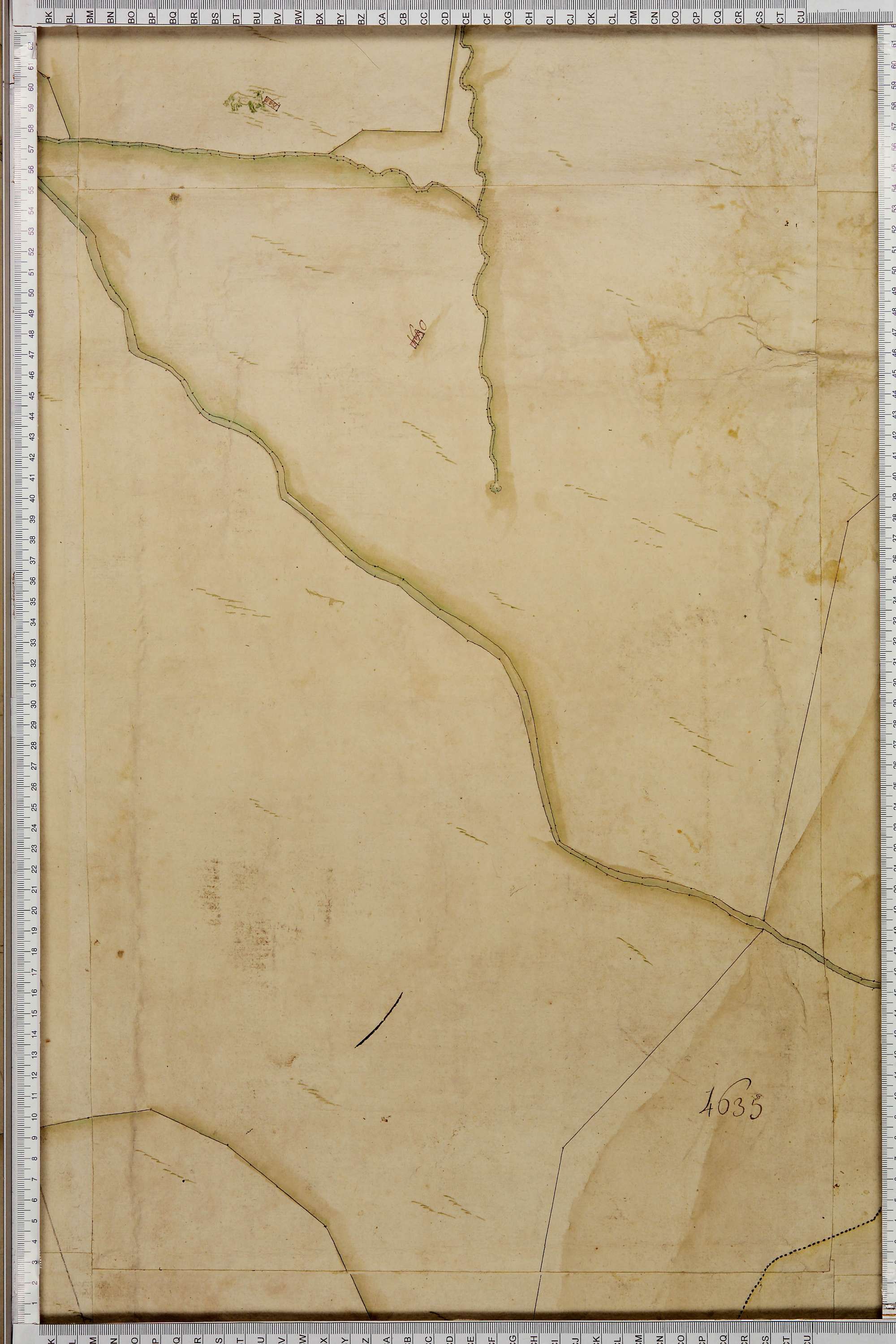 La Léchère - Copie de la mappe originale (plan cadastral) de la commune de Doucy en Tarentaise. Signée Cocelli, directeur de la péréquation.
