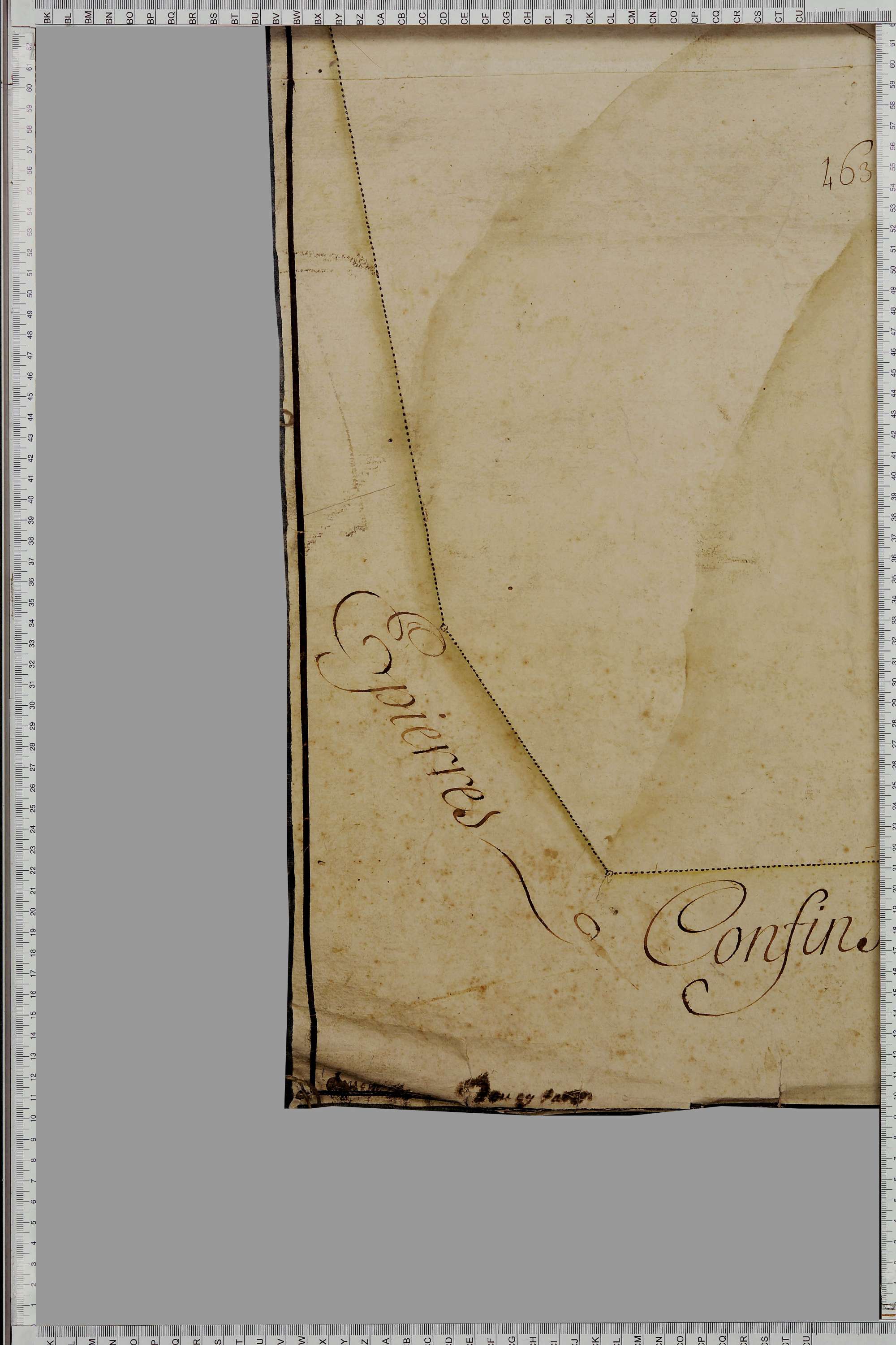 La Léchère - Copie de la mappe originale (plan cadastral) de la commune de Doucy en Tarentaise. Signée Cocelli, directeur de la péréquation.