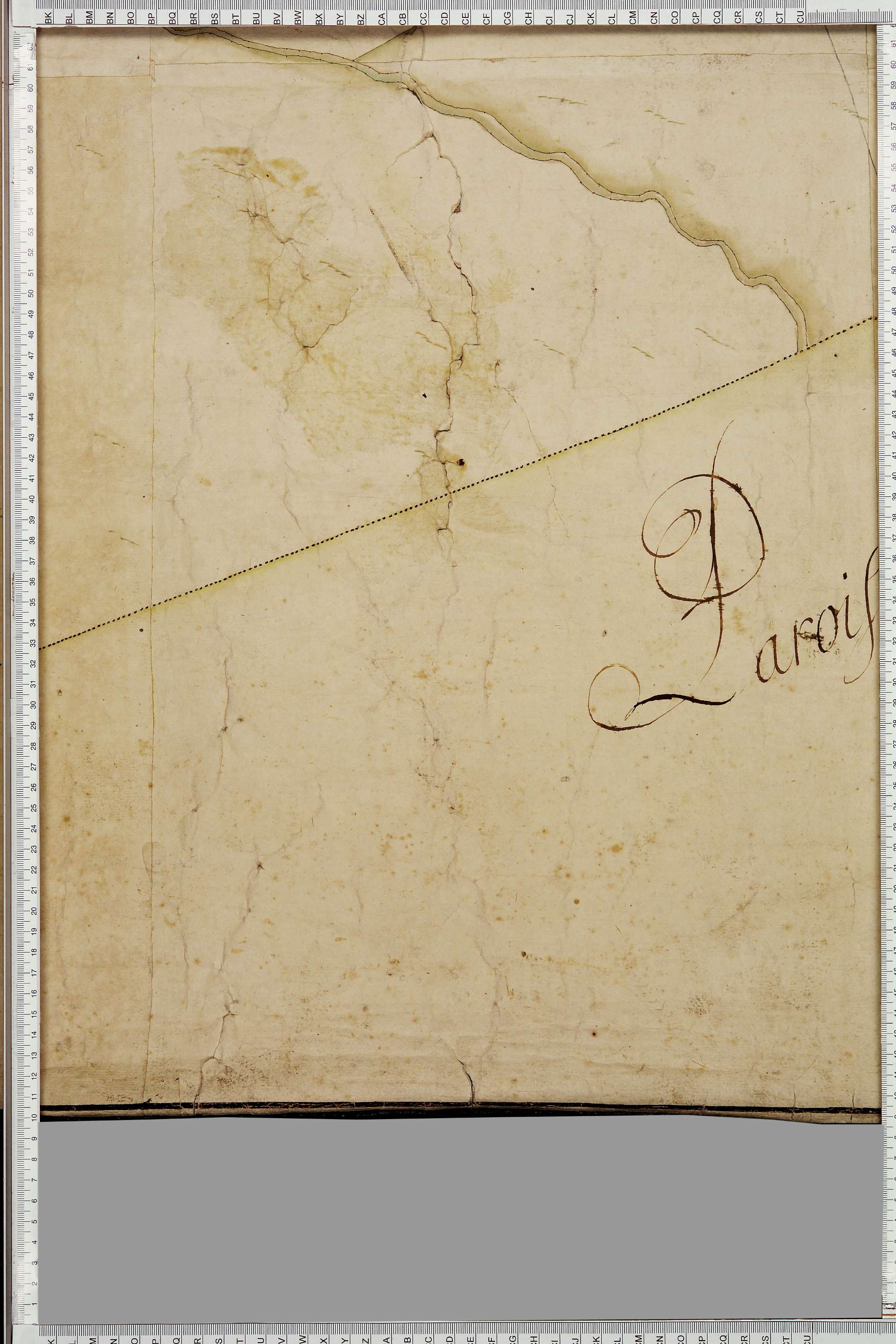 La Léchère - Copie de la mappe originale (plan cadastral) de la commune de Doucy en Tarentaise. Signée Cocelli, directeur de la péréquation.