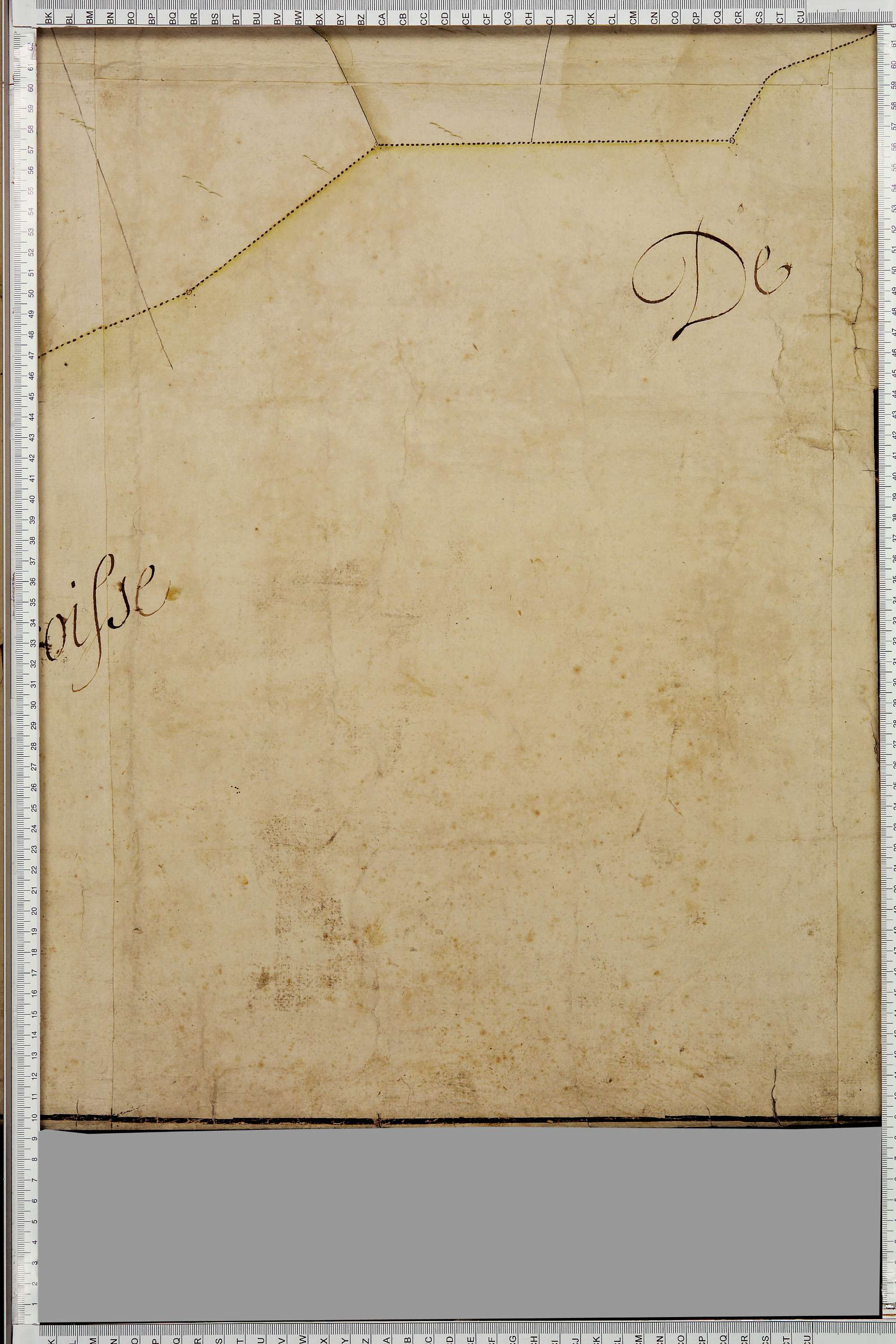La Léchère - Copie de la mappe originale (plan cadastral) de la commune de Doucy en Tarentaise. Signée Cocelli, directeur de la péréquation.