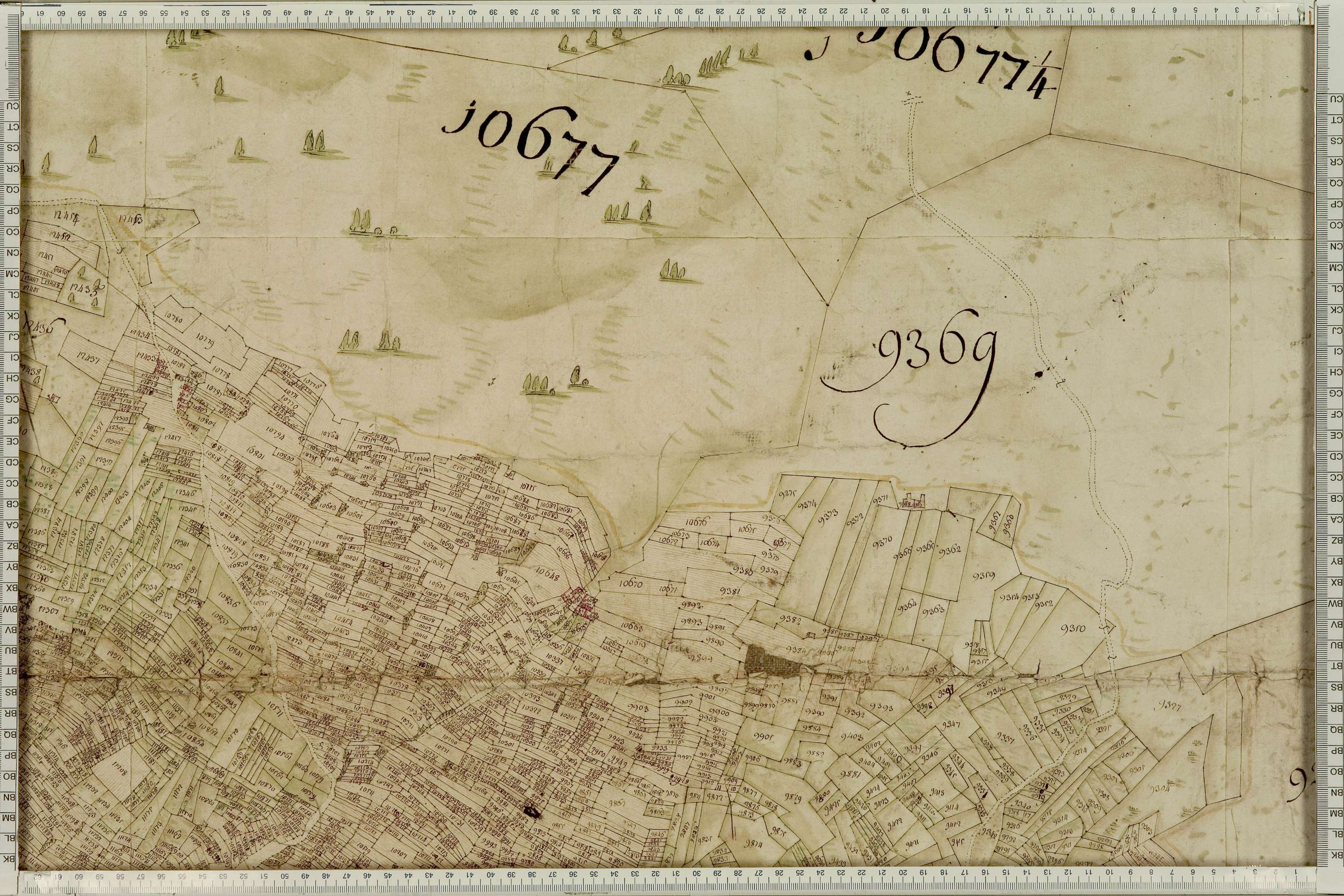 La Léchère - Copie de la mappe originale (plan cadastral) de la commune de Naves. Signée Cocelli, directeur de la péréquation générale.