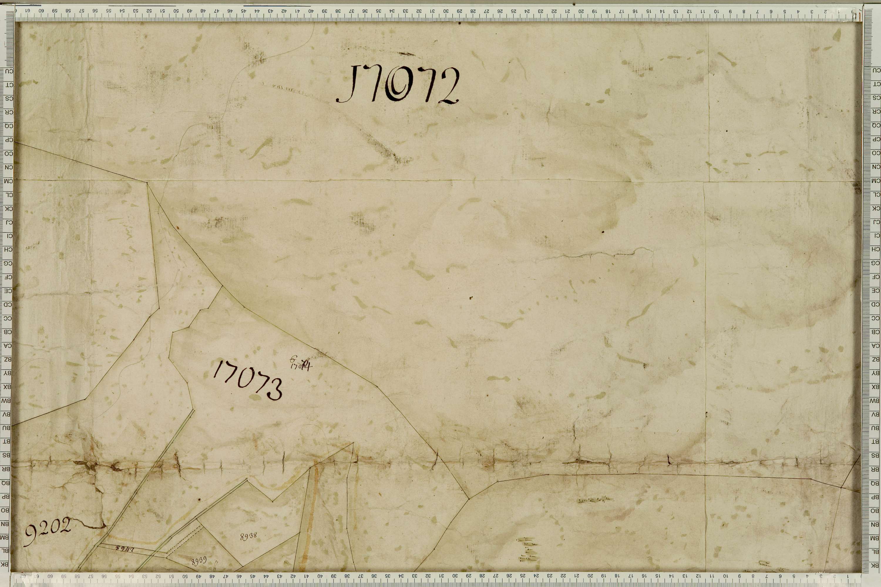 La Léchère - Copie de la mappe originale (plan cadastral) de la commune de Naves. Signée Cocelli, directeur de la péréquation générale.
