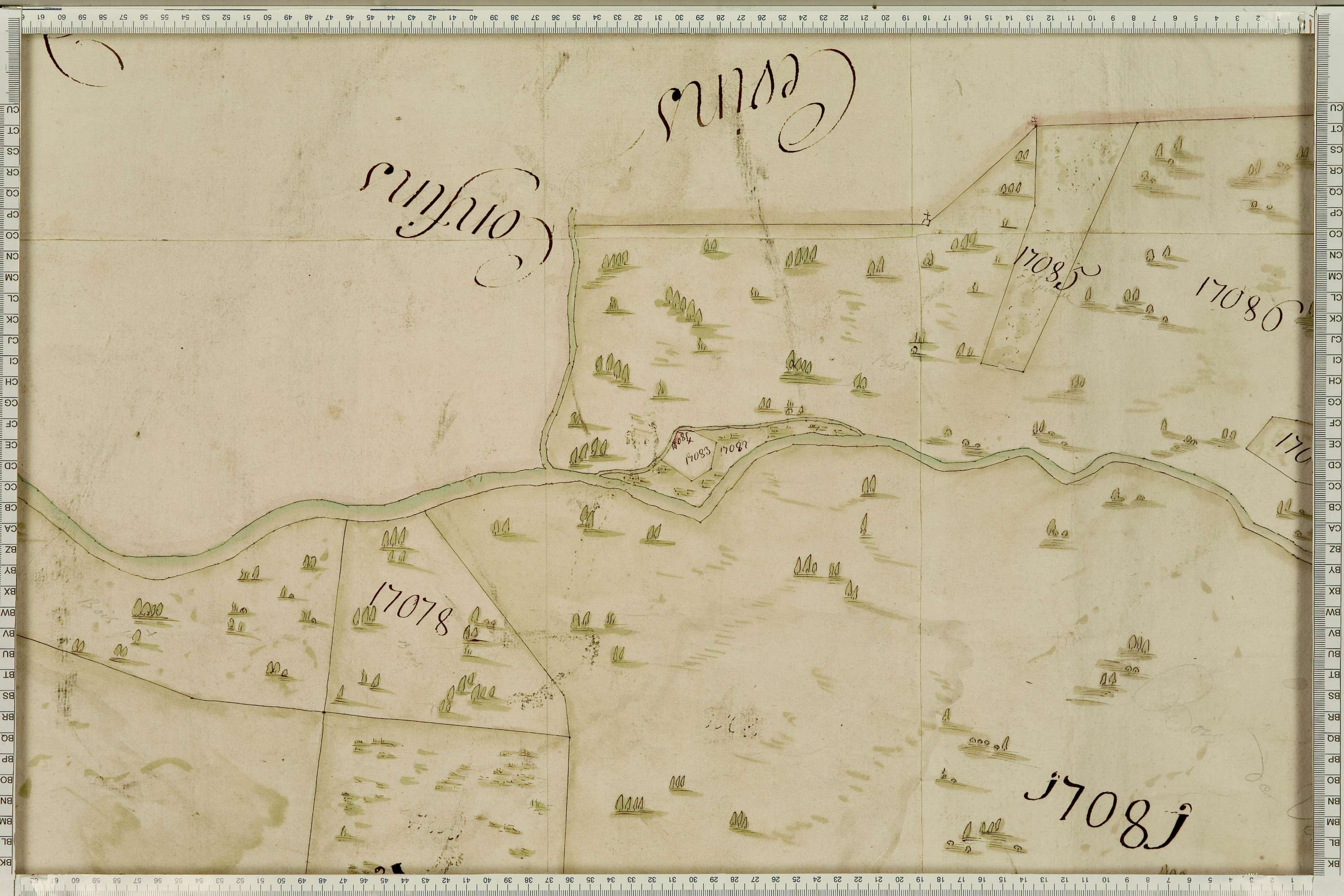 La Léchère - Copie de la mappe originale (plan cadastral) de la commune de Naves. Signée Cocelli, directeur de la péréquation générale.