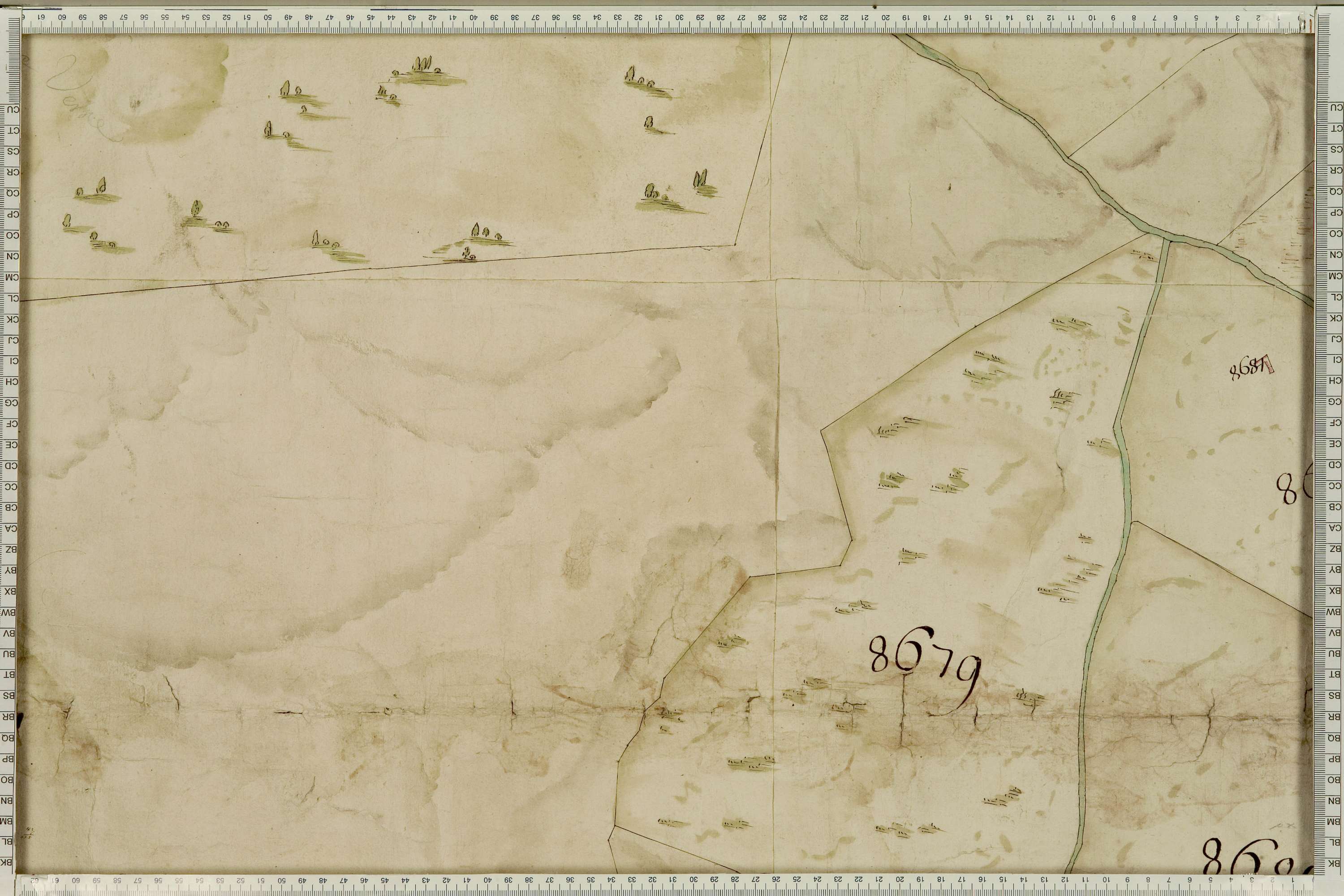 La Léchère - Copie de la mappe originale (plan cadastral) de la commune de Naves. Signée Cocelli, directeur de la péréquation générale.