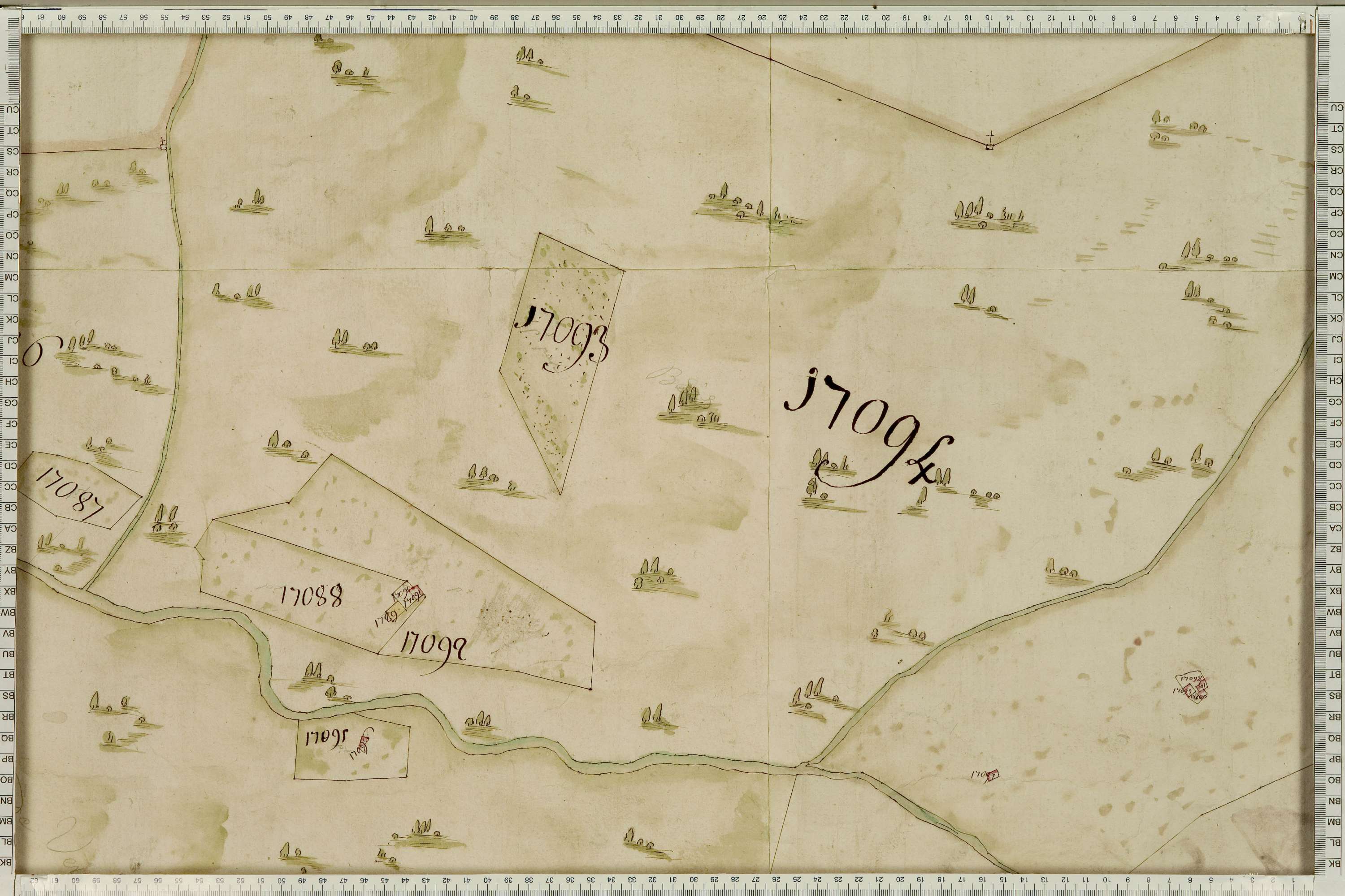 La Léchère - Copie de la mappe originale (plan cadastral) de la commune de Naves. Signée Cocelli, directeur de la péréquation générale.
