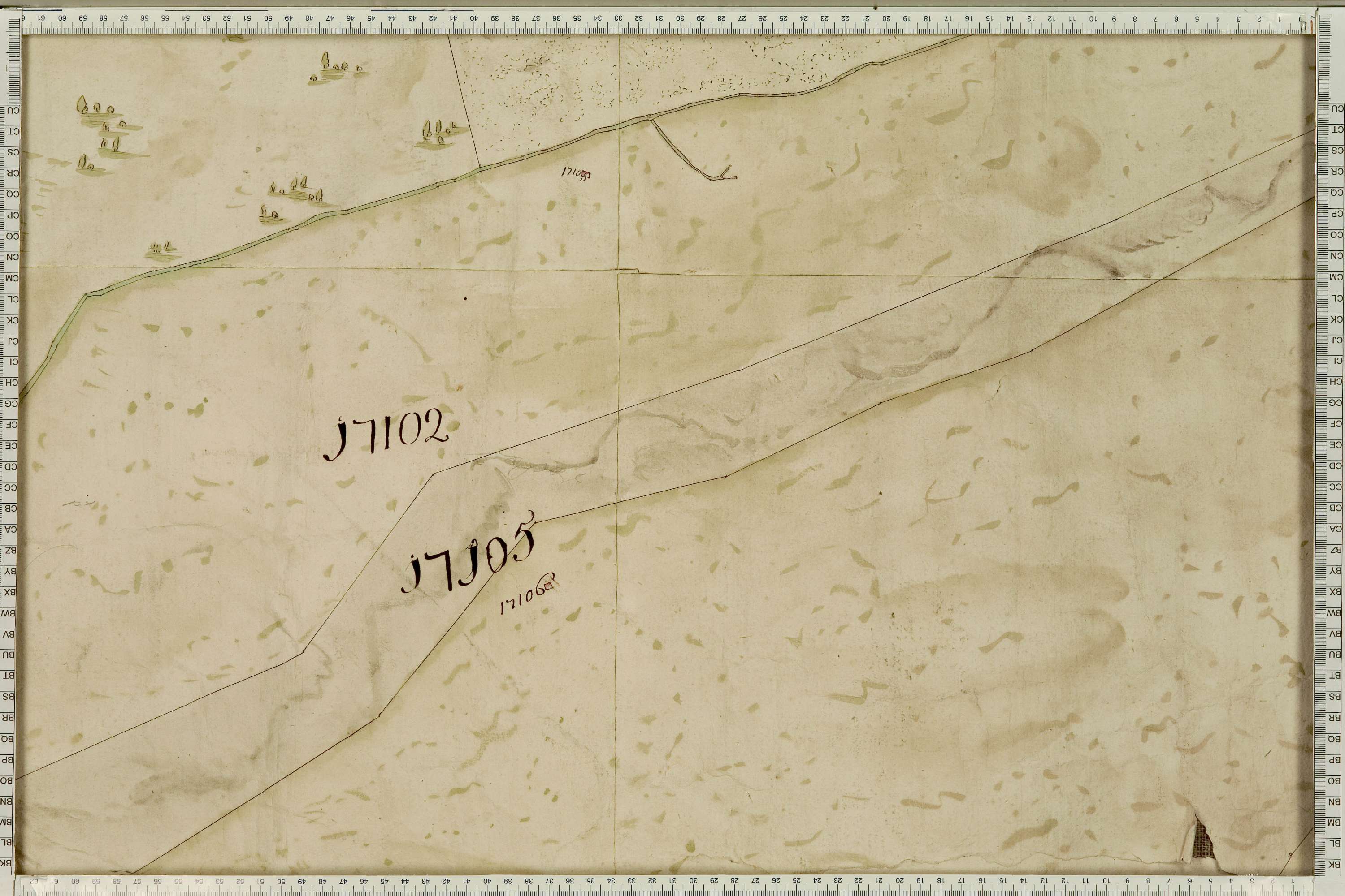 La Léchère - Copie de la mappe originale (plan cadastral) de la commune de Naves. Signée Cocelli, directeur de la péréquation générale.