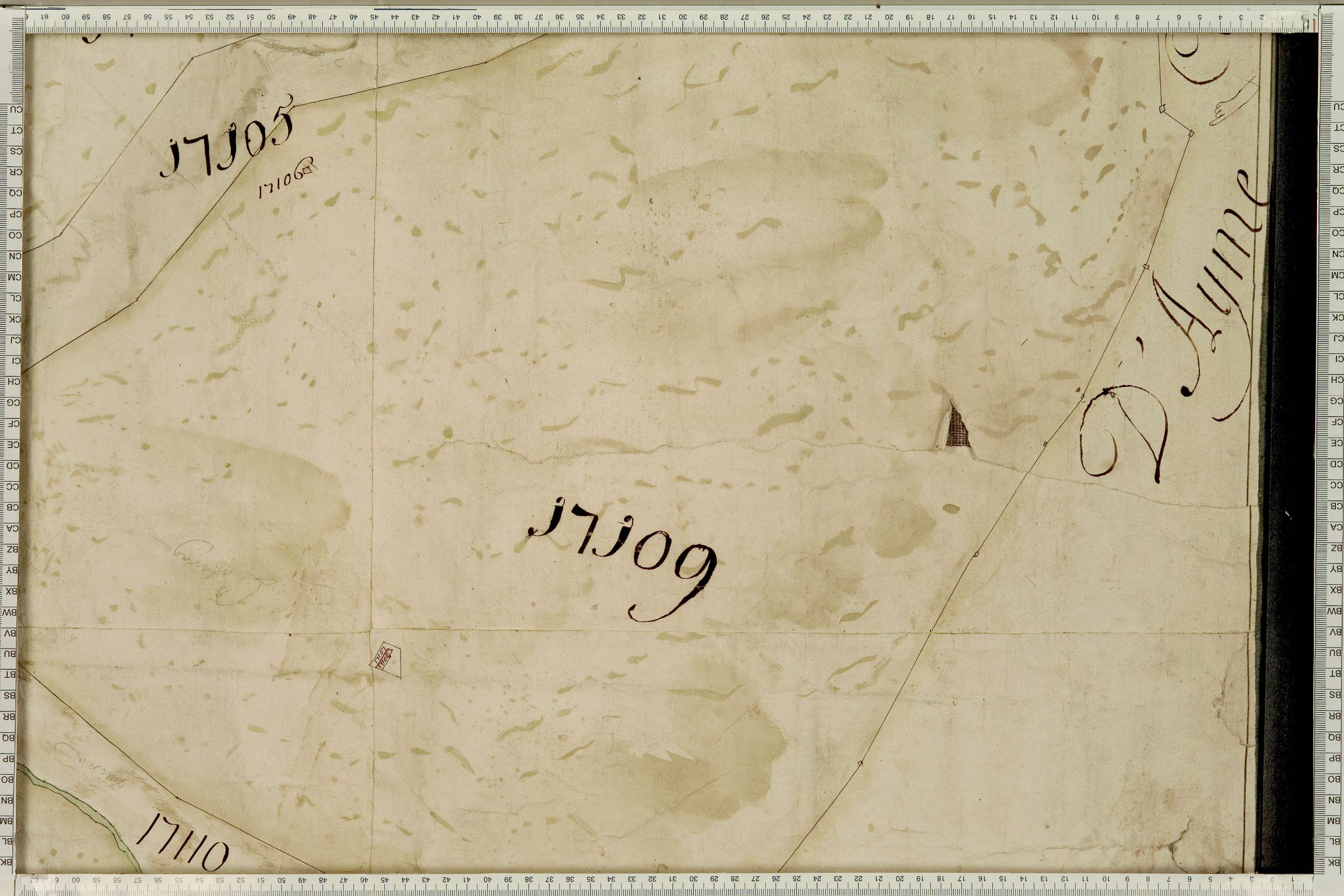 La Léchère - Copie de la mappe originale (plan cadastral) de la commune de Naves. Signée Cocelli, directeur de la péréquation générale.