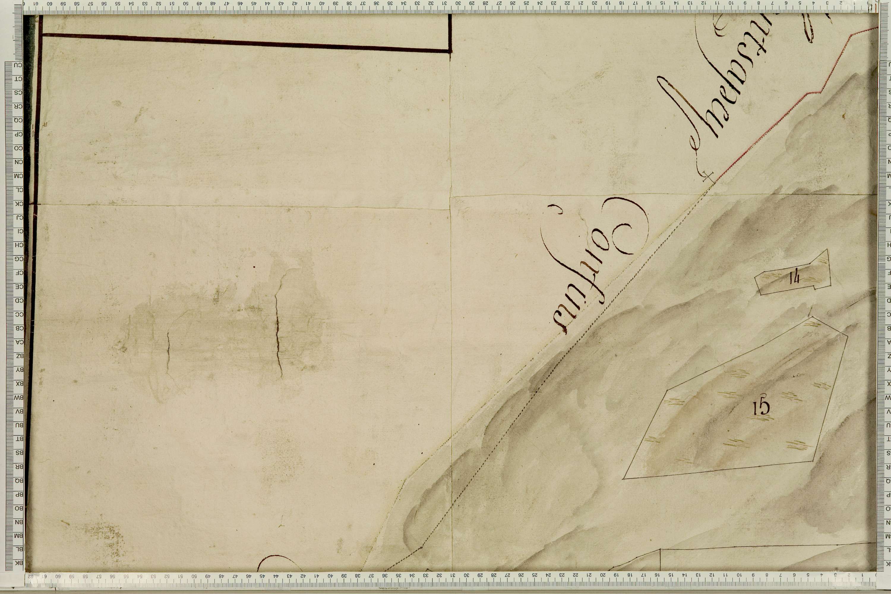 La Léchère - Copie de la mappe originale (plan cadastral) de la commune de Pussy. Signée Cocelli, directeur de la péréquation.