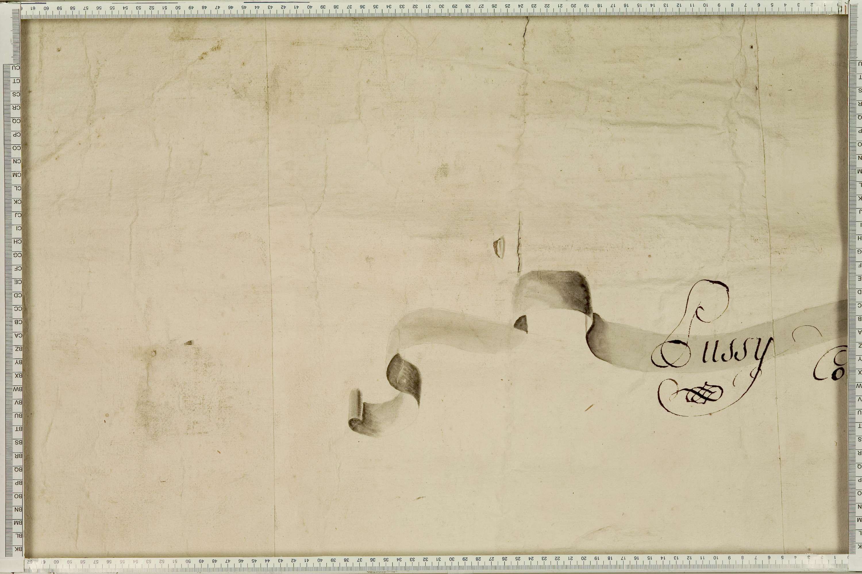 La Léchère - Copie de la mappe originale (plan cadastral) de la commune de Pussy. Signée Cocelli, directeur de la péréquation.
